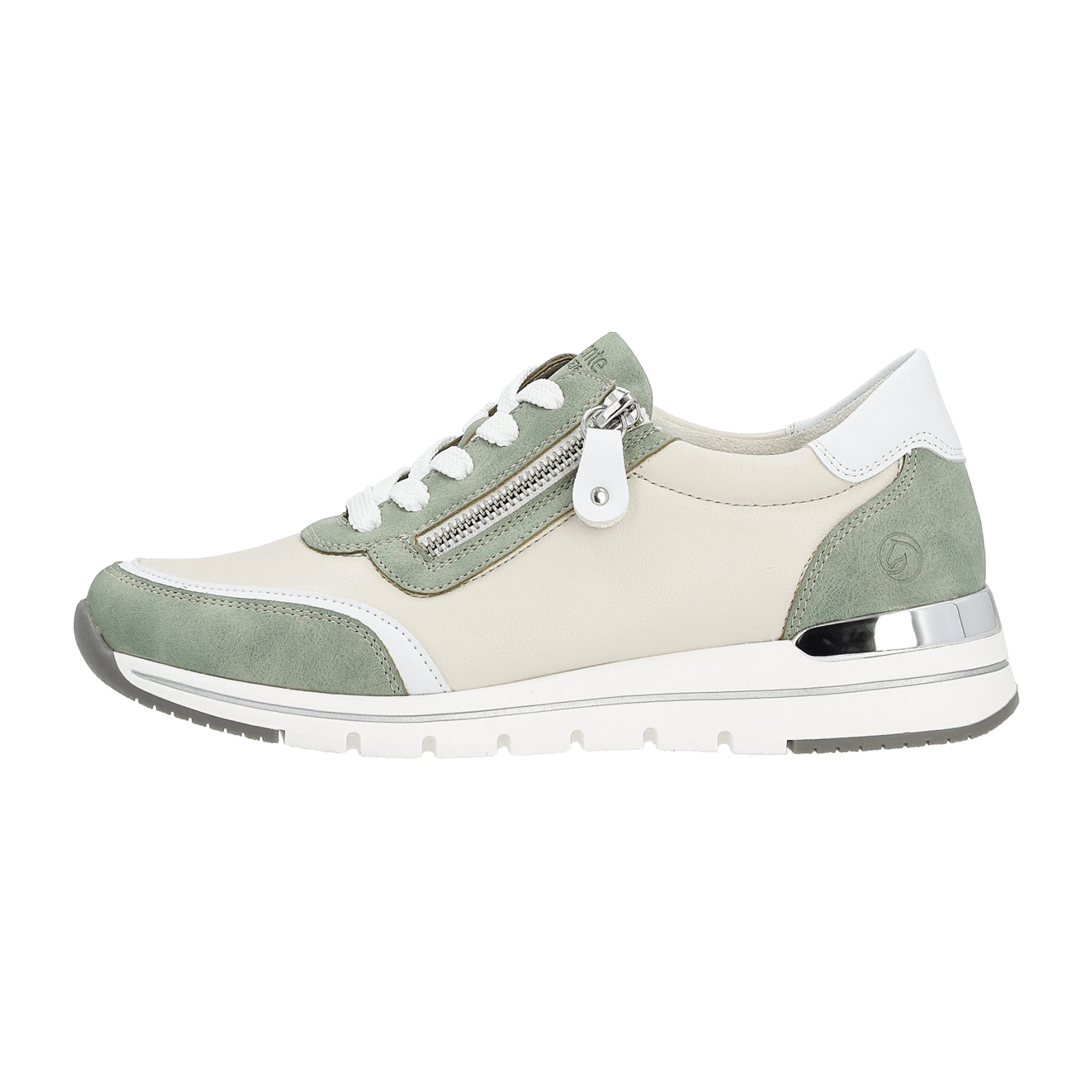 Remonte FS Women's White Leather Lace-Up Shoes with Flat Heel