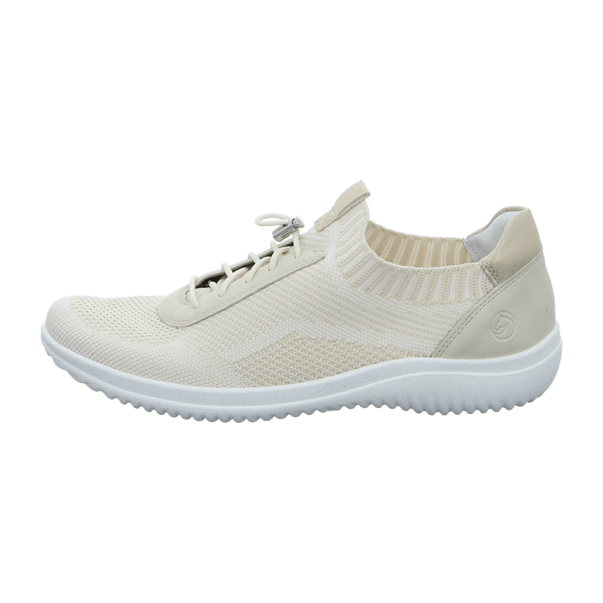 Remonte Beige Women's Slip-On Shoes with Flat Heel and Textile Material