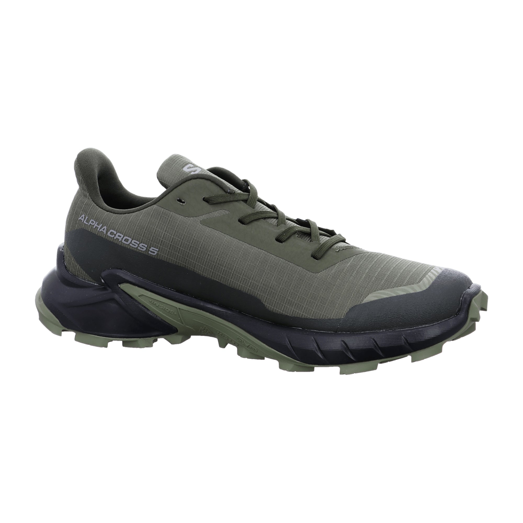 Salomon Alphacross 5 GTX for men, olive, shoes