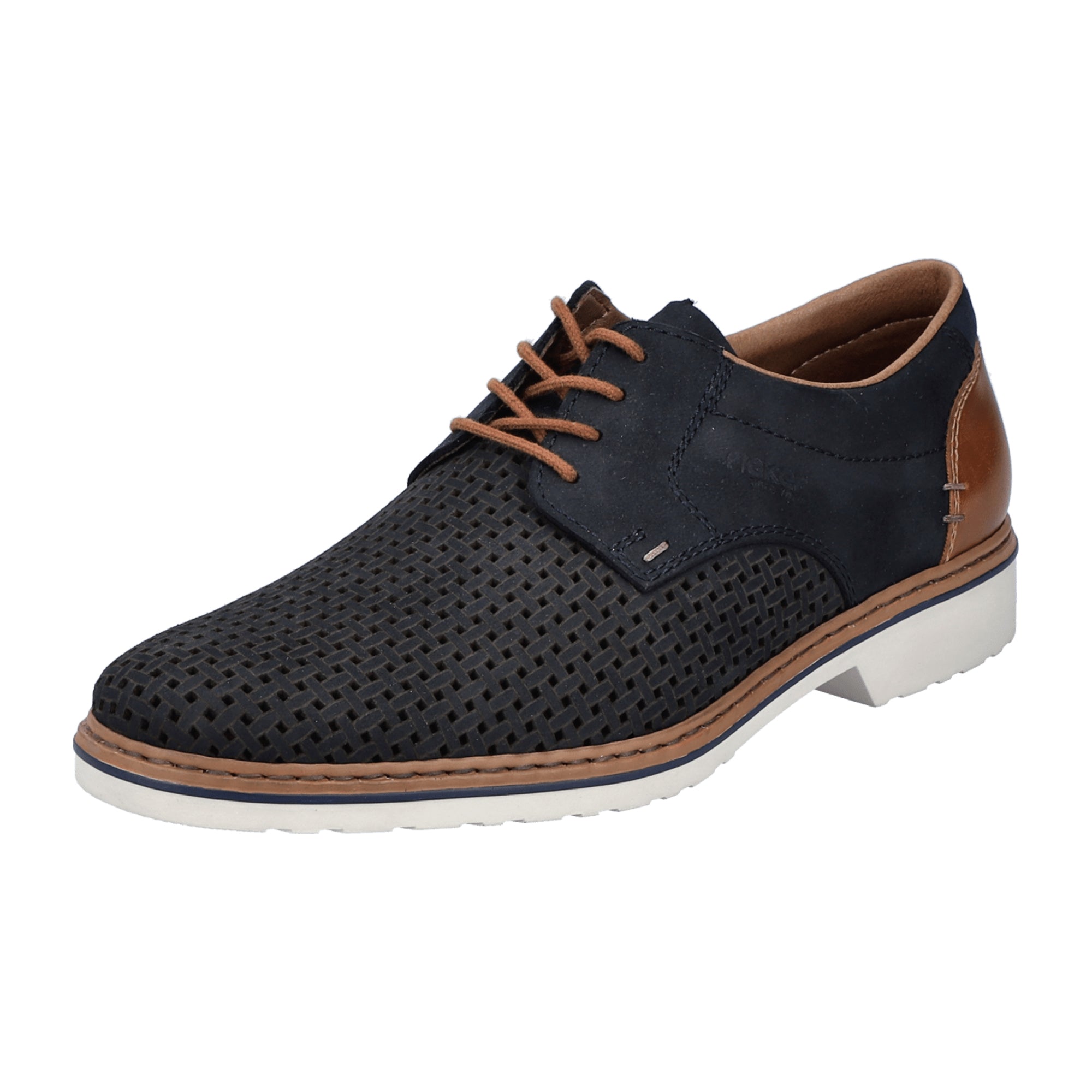 Rieker Bendigo Men's Blue Shoes Comfortable Wide Fit Synthetic Leather