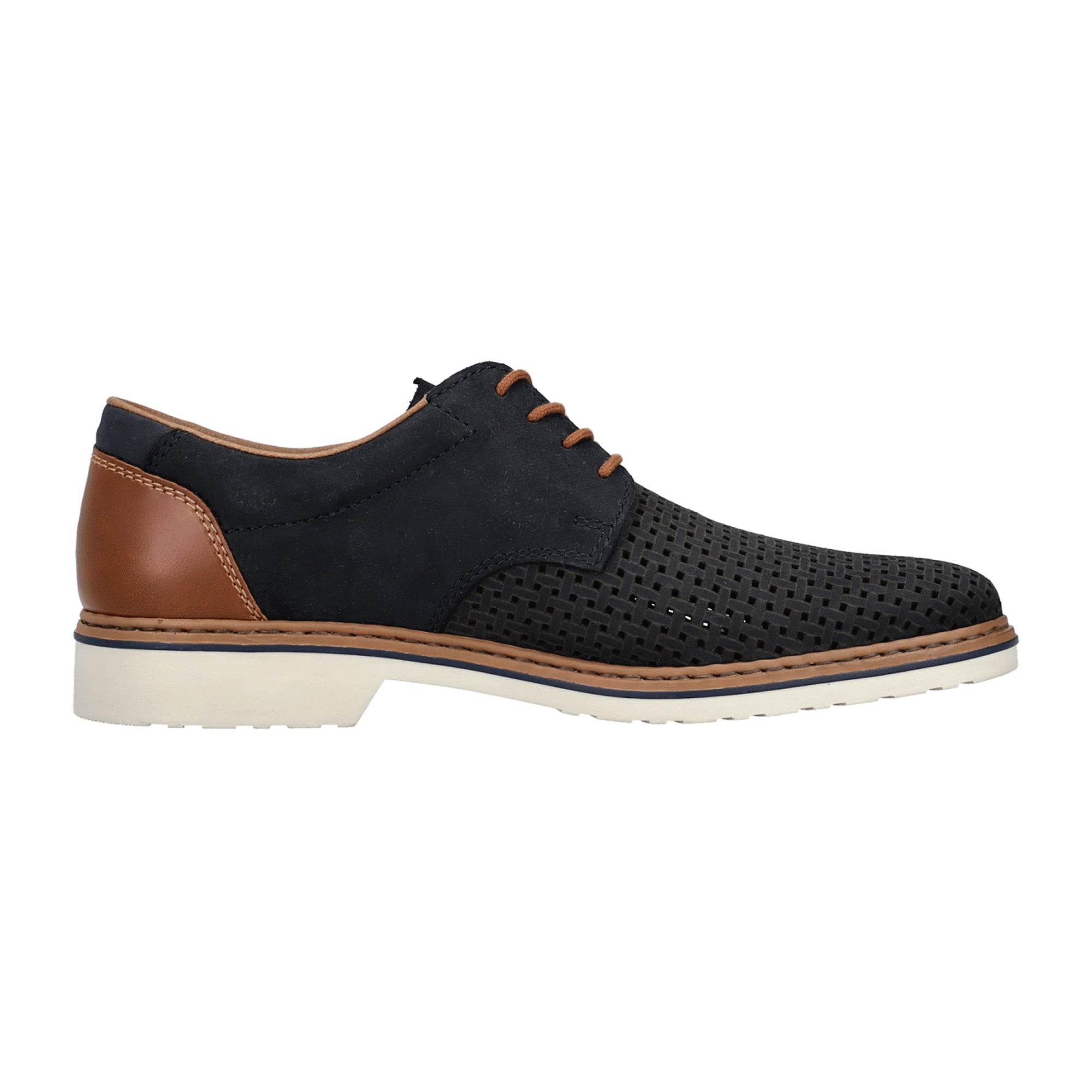 Rieker Bendigo Men's Blue Shoes Comfortable Wide Fit Synthetic Leather