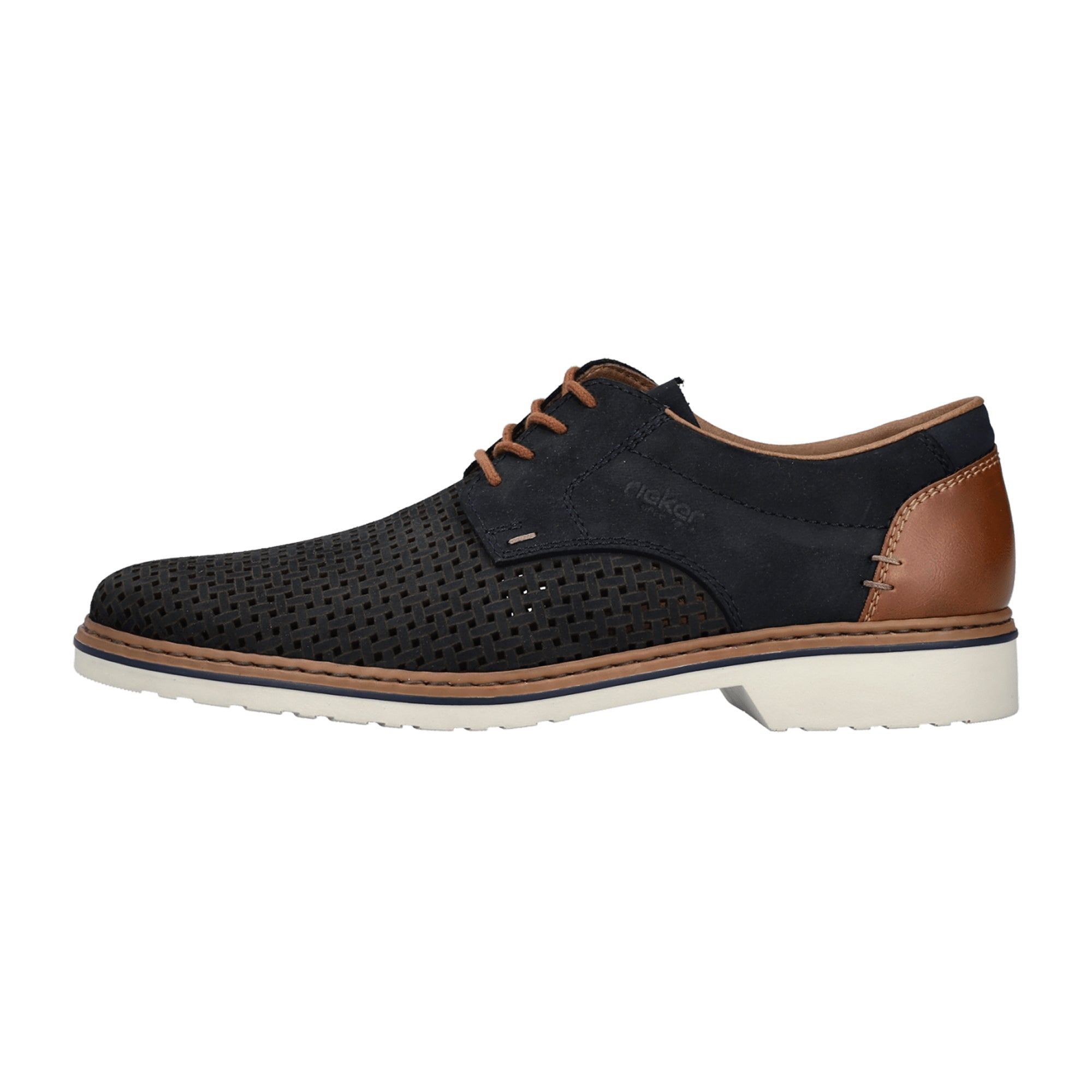 Rieker Bendigo Men's Blue Shoes Comfortable Wide Fit Synthetic Leather