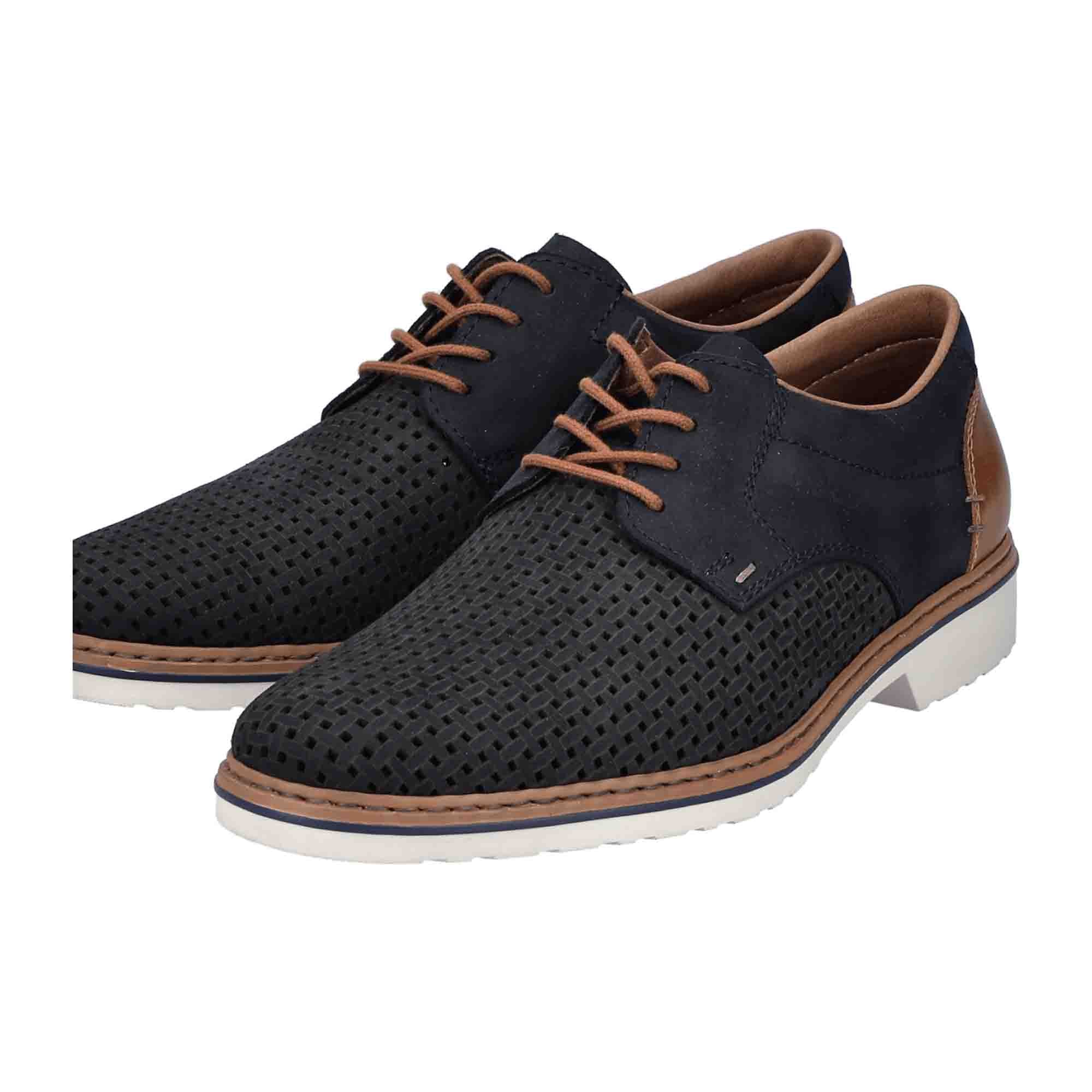 Rieker Bendigo Men's Blue Shoes Comfortable Wide Fit Synthetic Leather