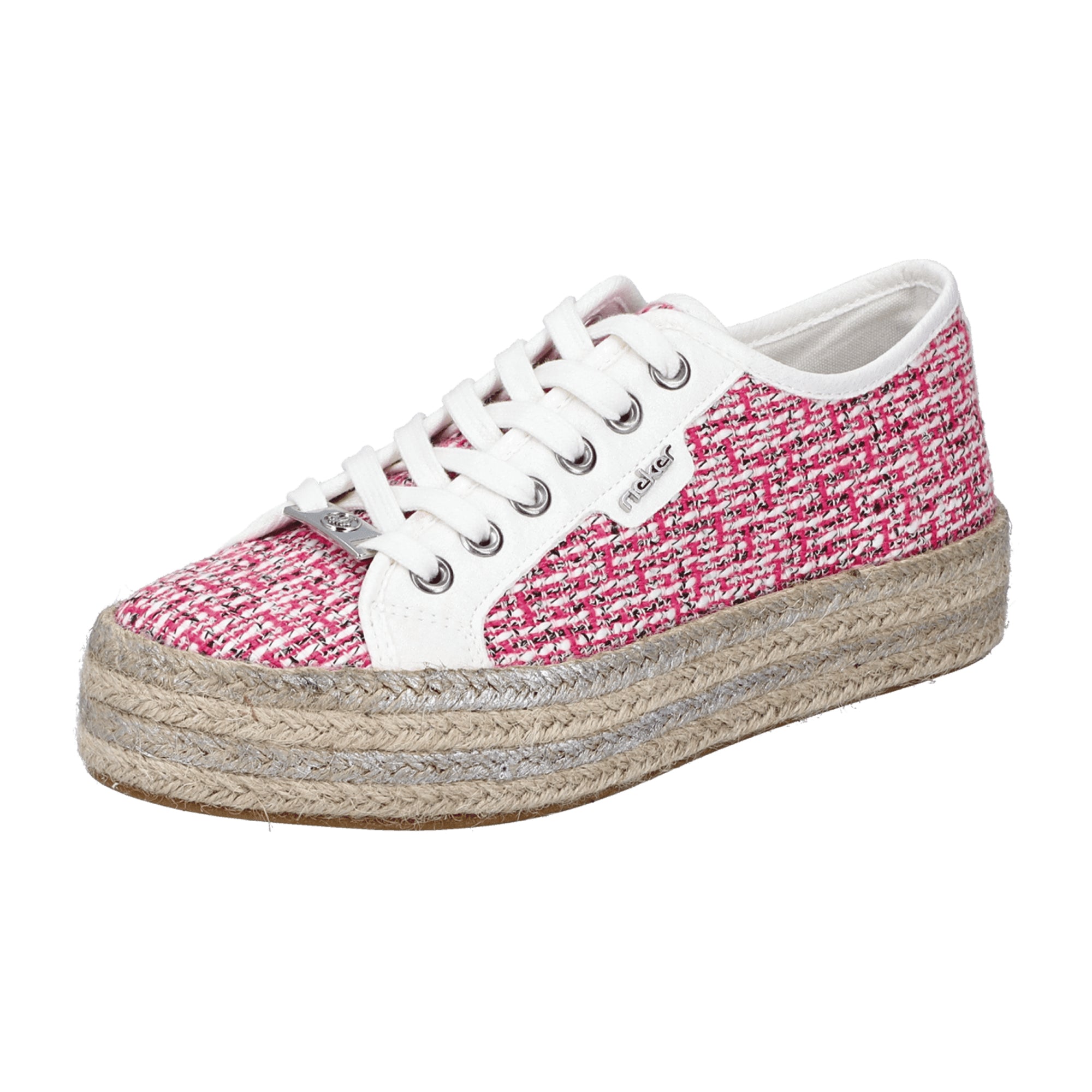 Rieker Women's Pink Casual Shoes with Low Platform Heel