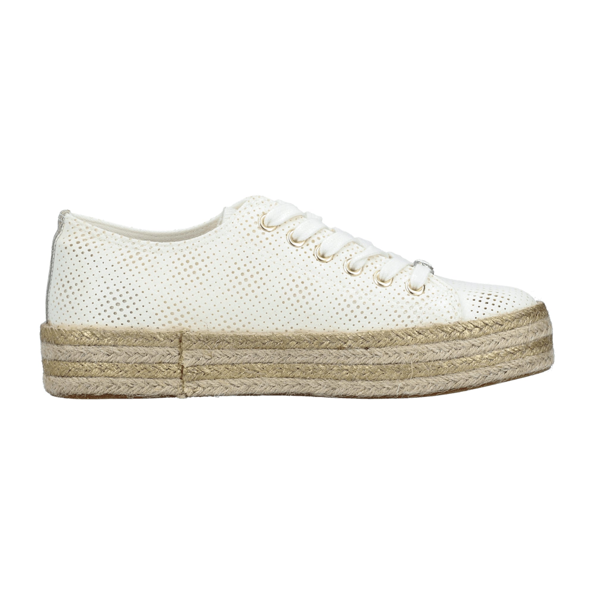 Rieker FSK Women's White Casual Shoes with Low Heel and Textured Sole