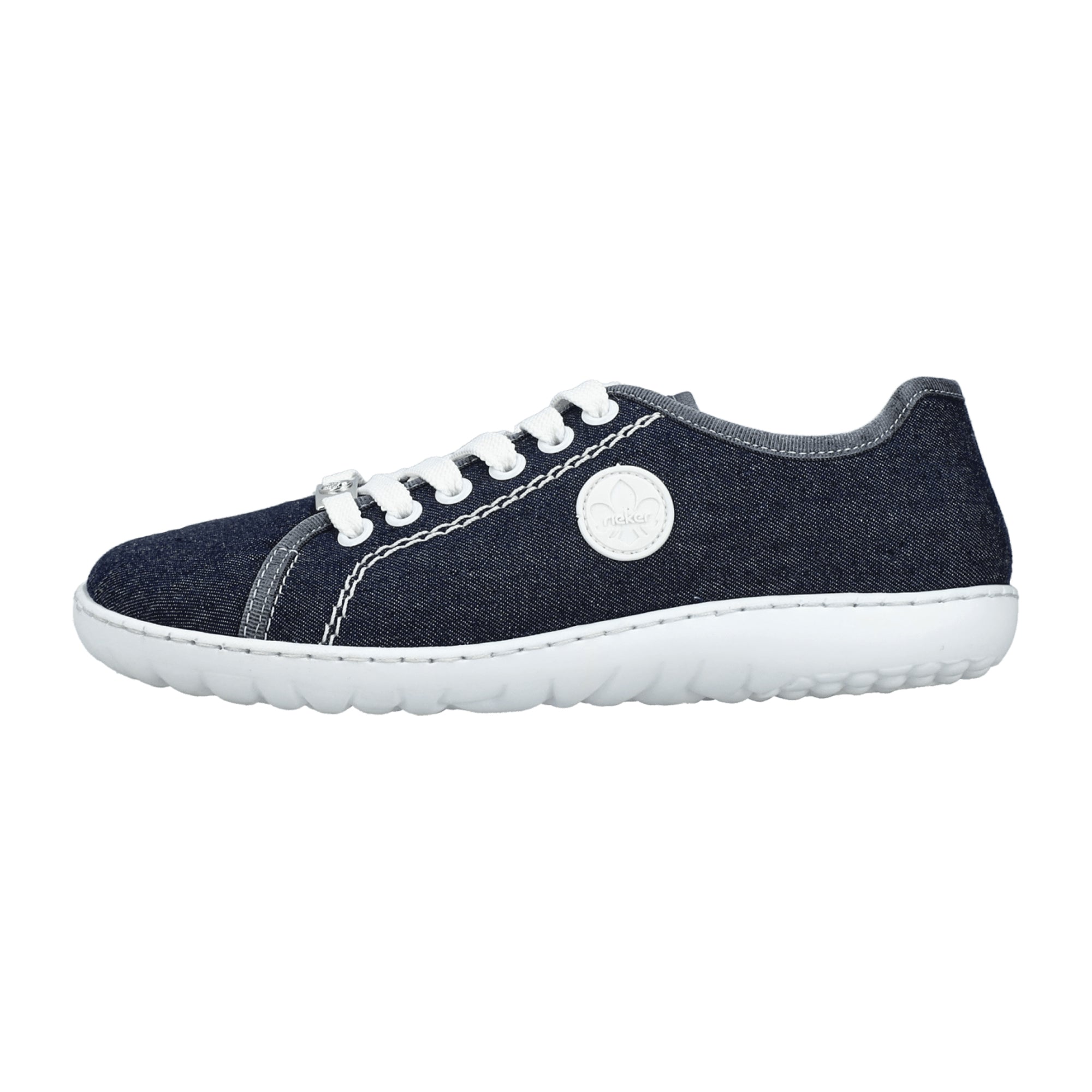 Rieker 52823 Women's Blue Flats Textile Upper and Lining Light PU Sole