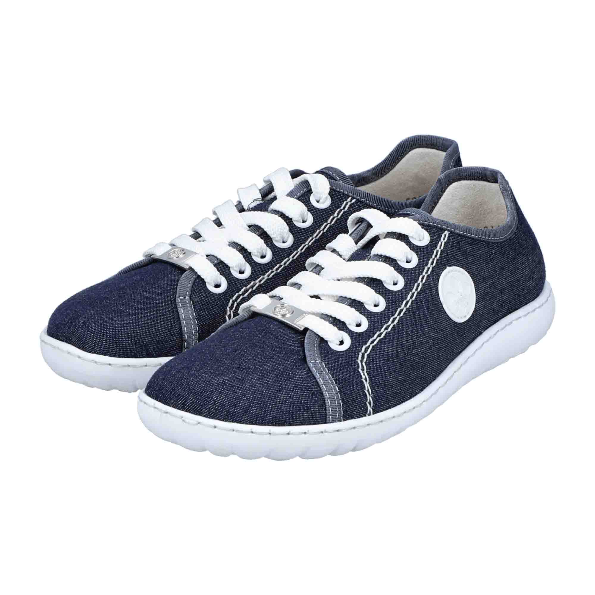 Rieker 52823 Women's Blue Flats Textile Upper and Lining Light PU Sole