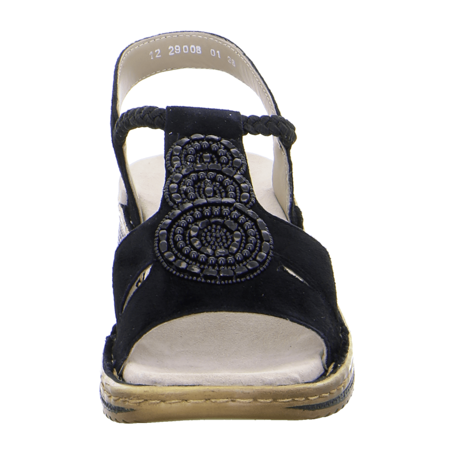 ARA HAWAII Women's Suede Sandals with Hook-and-Loop Closure Black Classic - Bartel-Shop