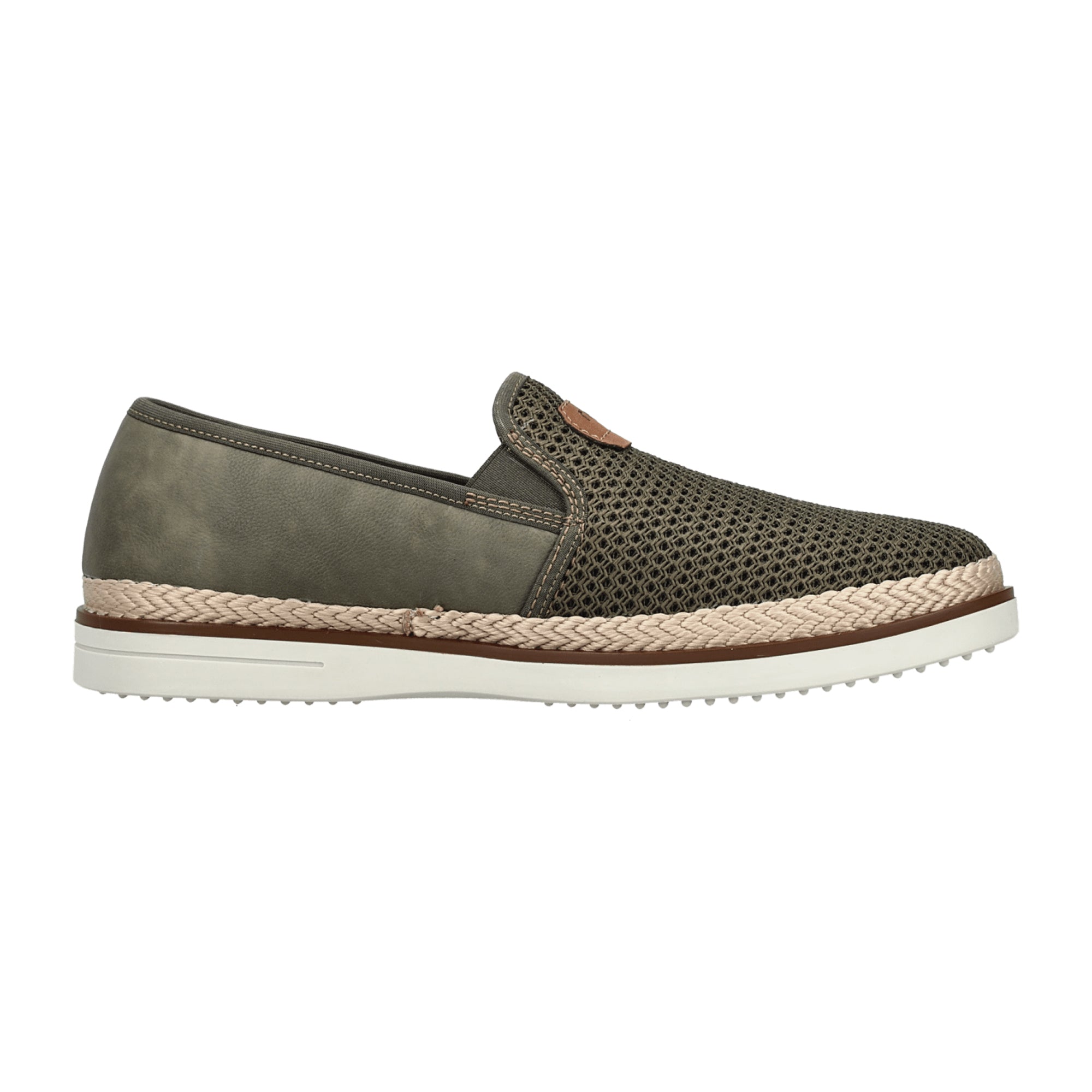 Rieker Green Men's Slip-On Casual Shoes Textile Upper Normal Width Flat Heel