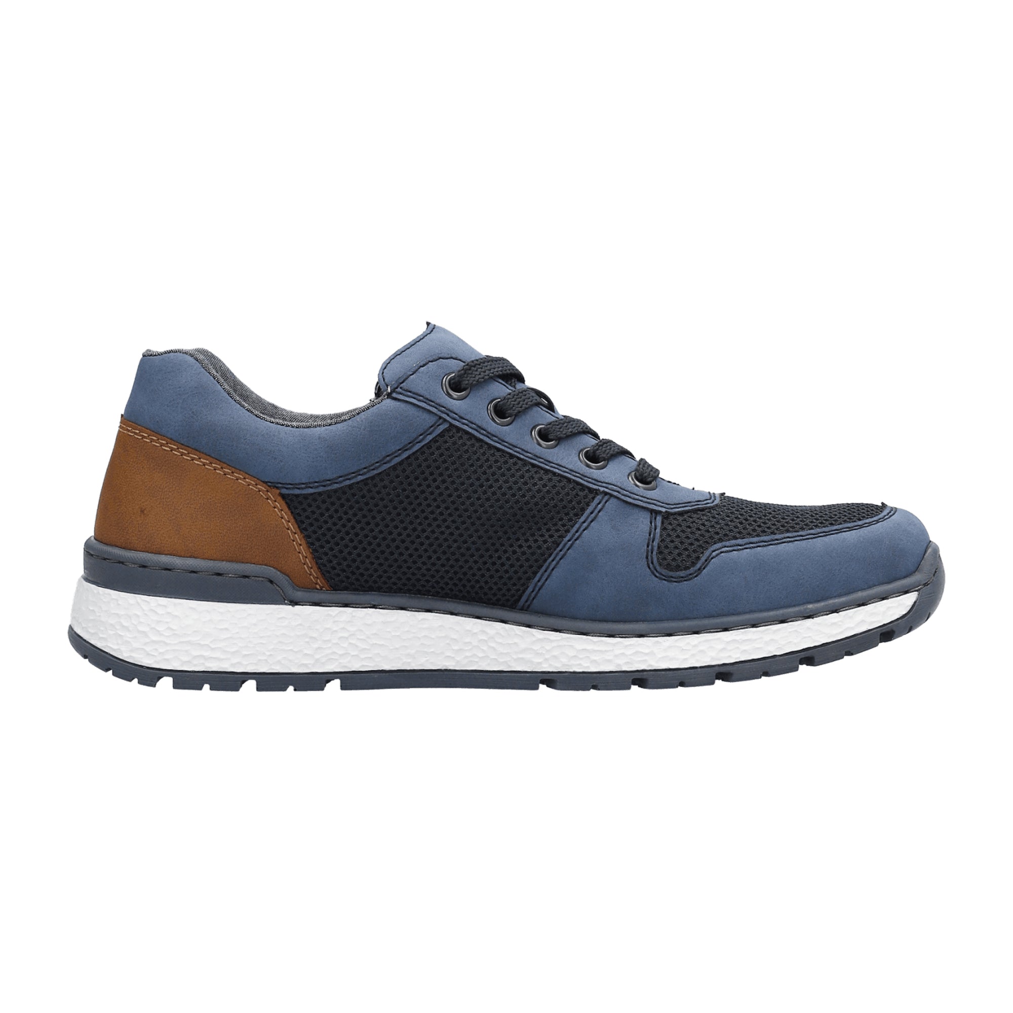 Rieker B9007-14 Men's Blue Casual Shoes Wide Fit Comfortable Flat Sole