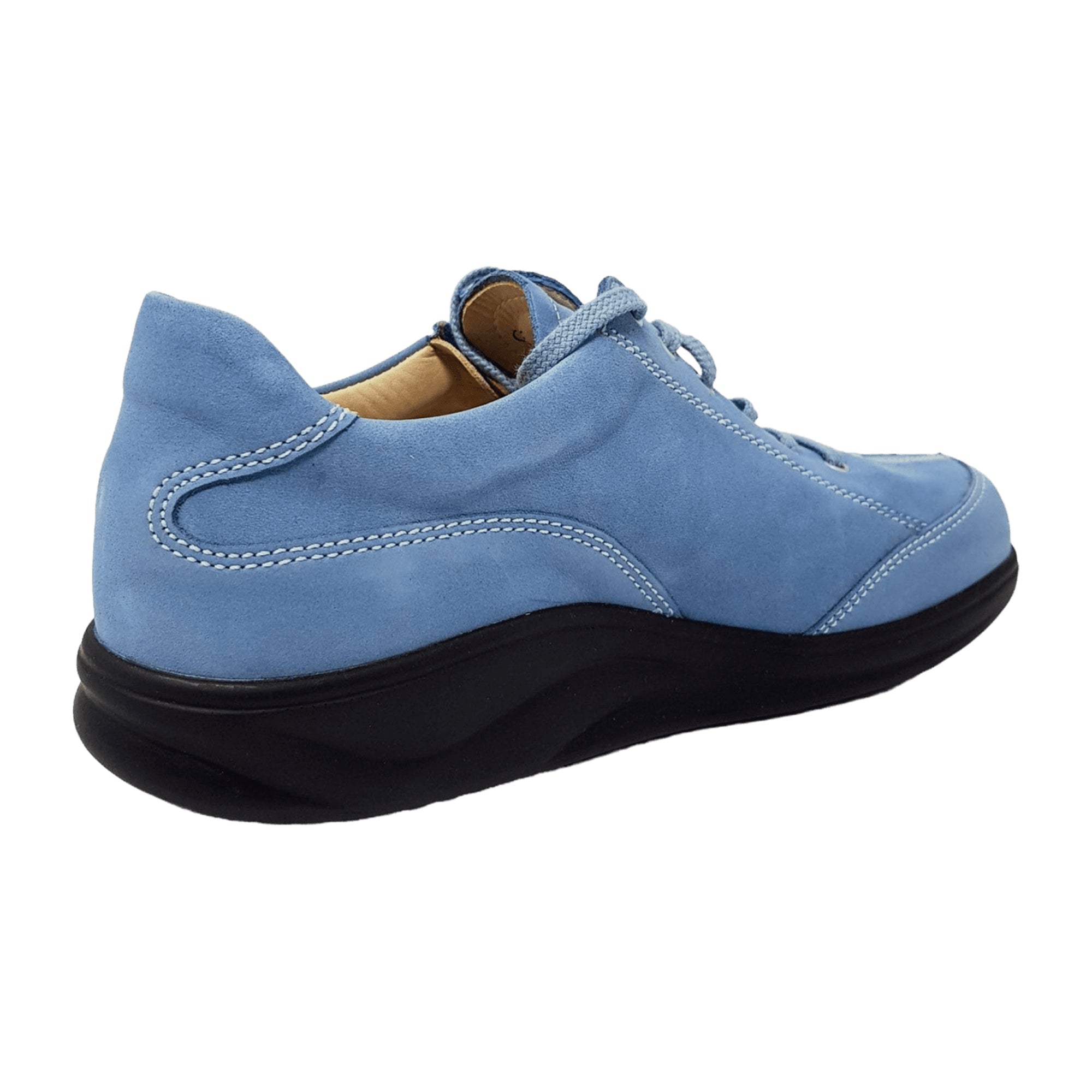 Finn Comfort Otaru Women's Lace-Up Shoes - Comfortable & Stylish with Removable Insoles, Durable Nubuck Leather, Blue