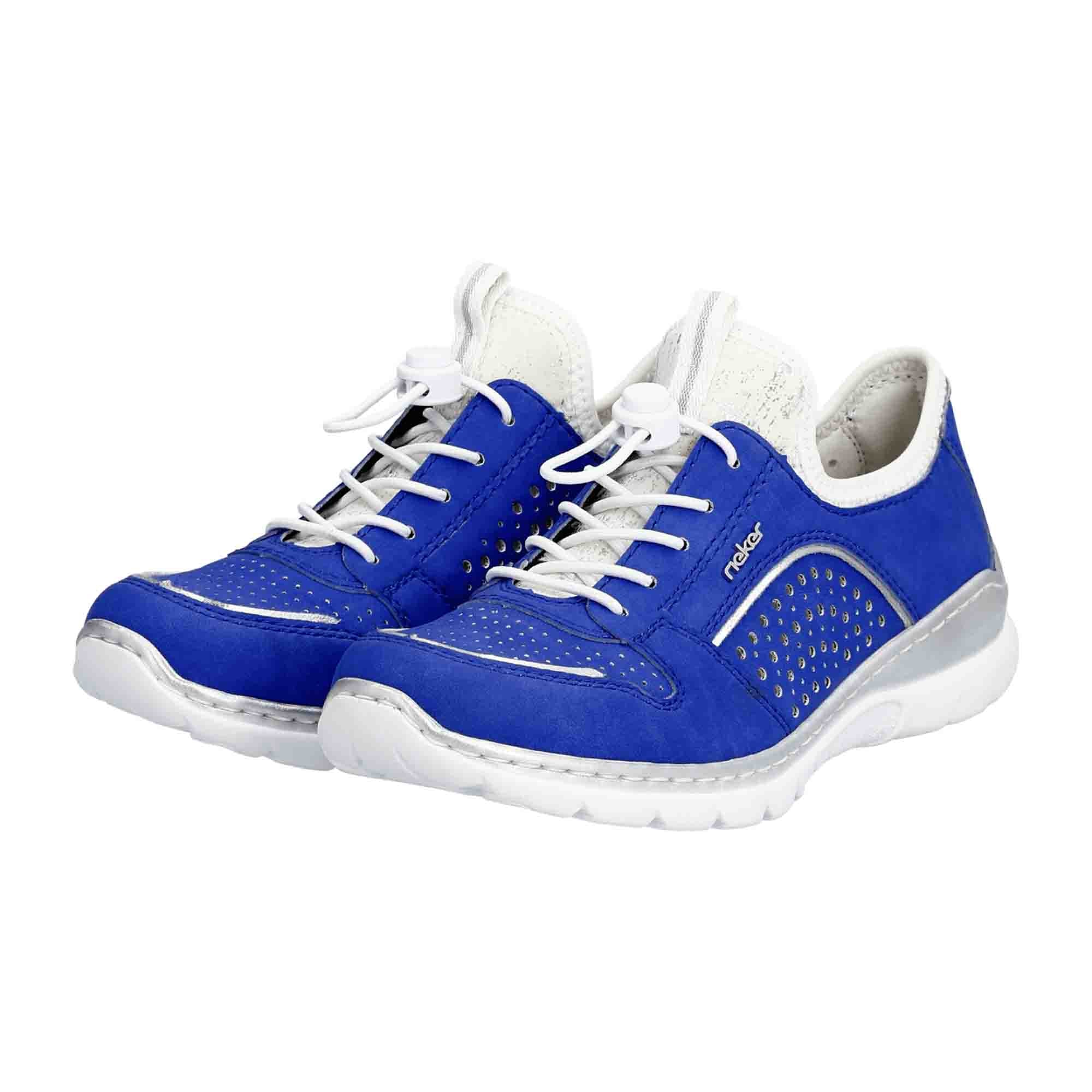 Rieker Women's Blue Slip-On Shoes Comfortable Casual Footwear