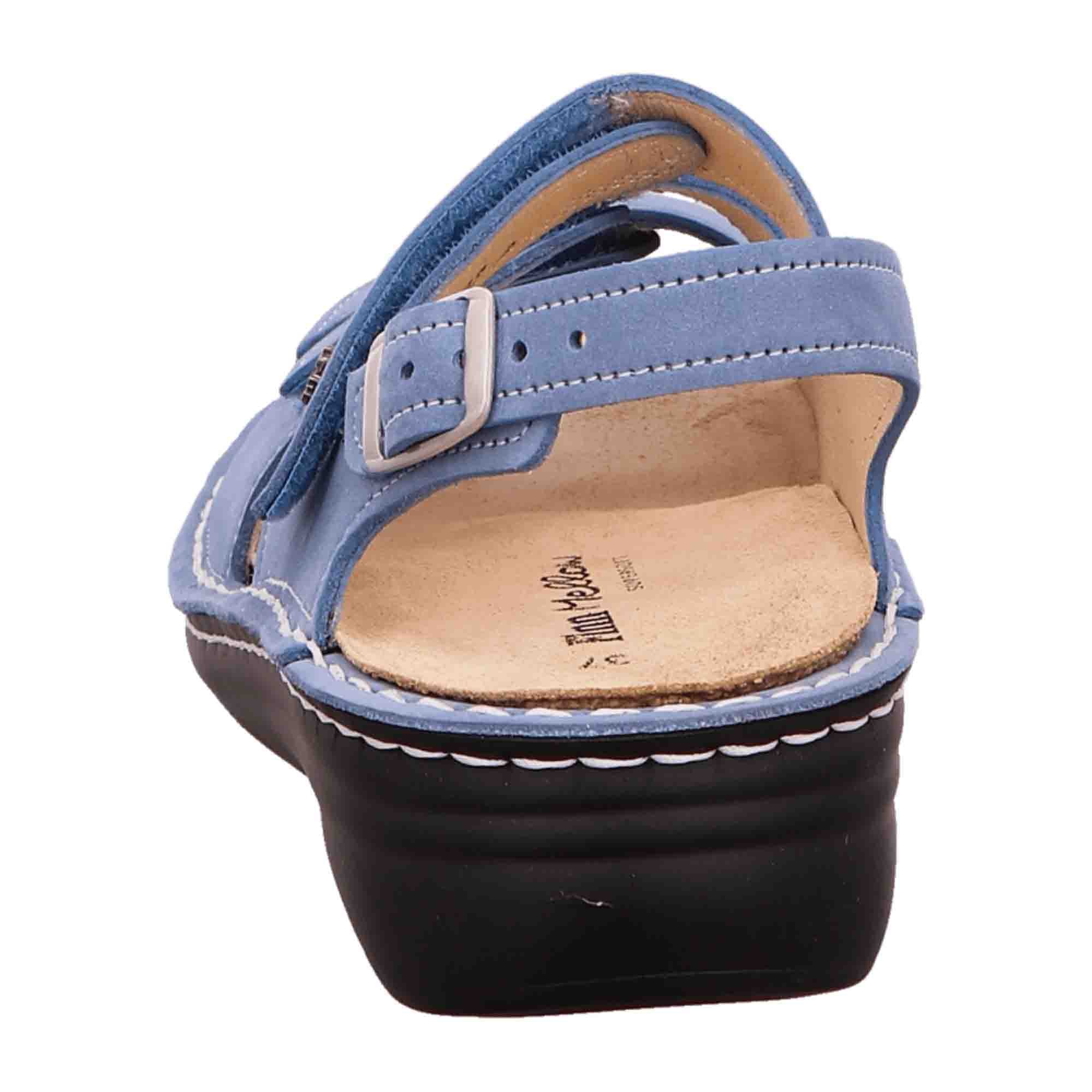 Finn Comfort Praia Women's Sandal in Sky Blue - Stylish Comfort Sandal with Removable Insole, Nubuck Leather