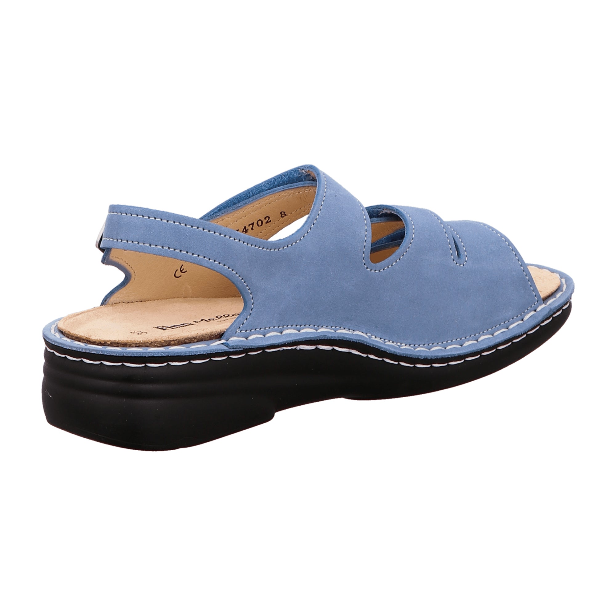 Finn Comfort Praia Women's Sandal in Sky Blue - Stylish Comfort Sandal with Removable Insole, Nubuck Leather