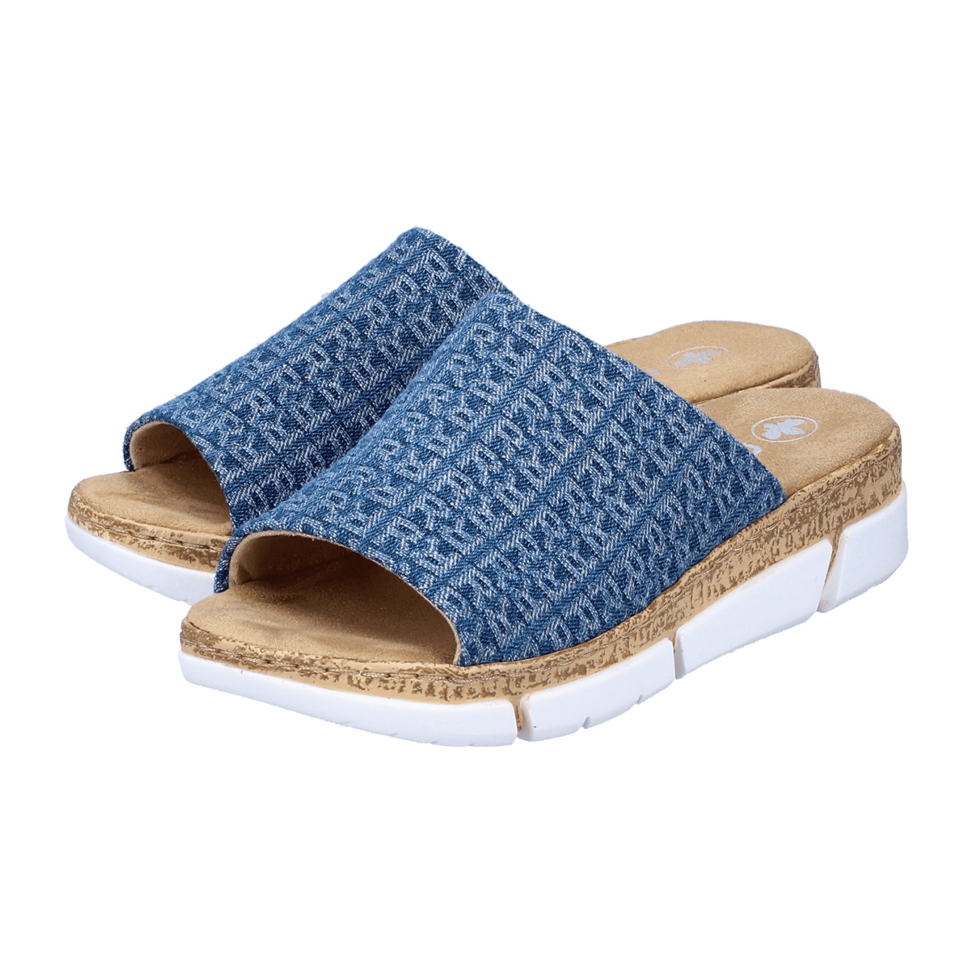 Rieker FSK Women's Blue Sandals Textile Upper and Lining PU Sole
