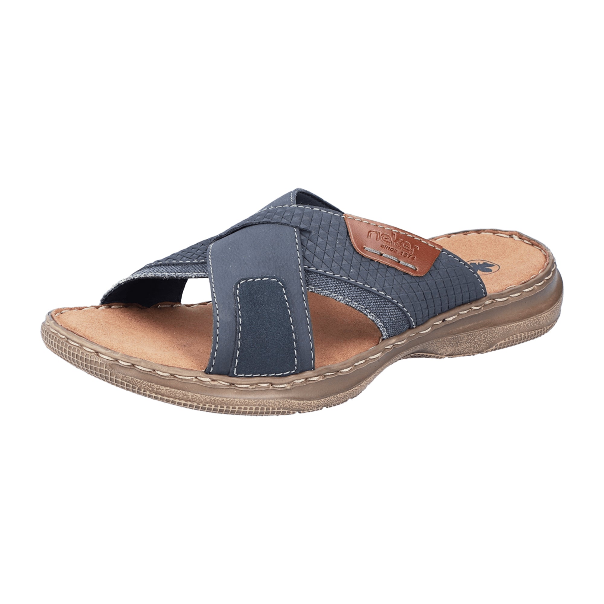 Rieker Men's Blue Shoes 21491-14 with EVA Sole and Synthetic Leather Upper
