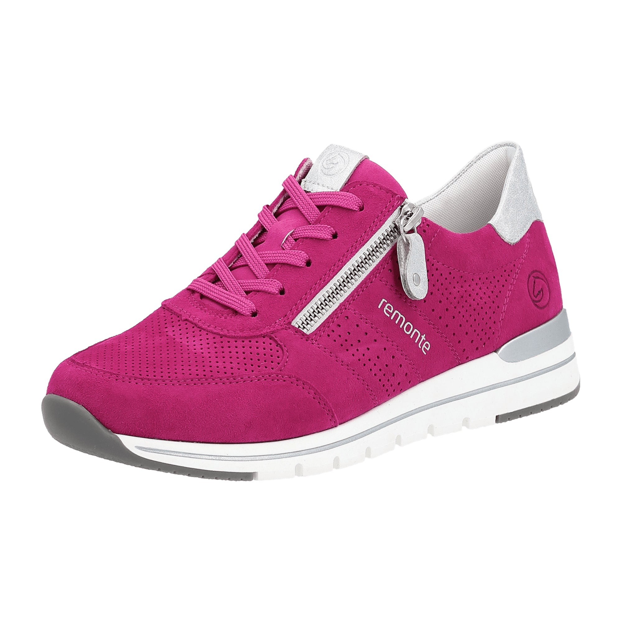 Remonte Pink Women's Casual Shoes with Removable Insole and Zipper Closure