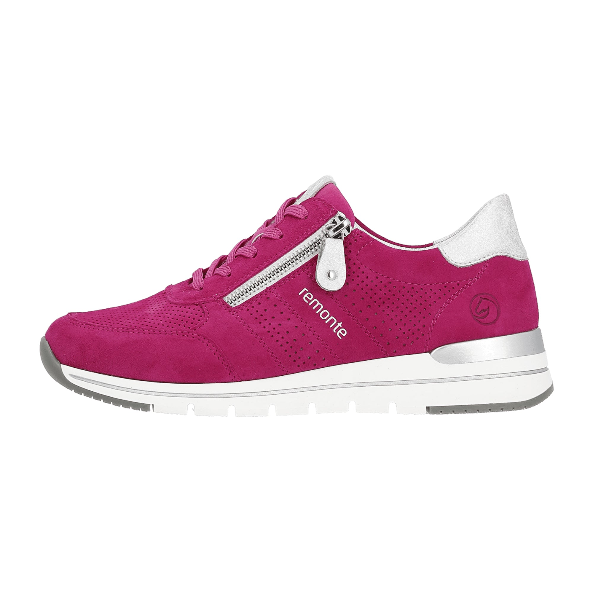 Remonte Pink Women's Casual Shoes with Removable Insole and Zipper Closure