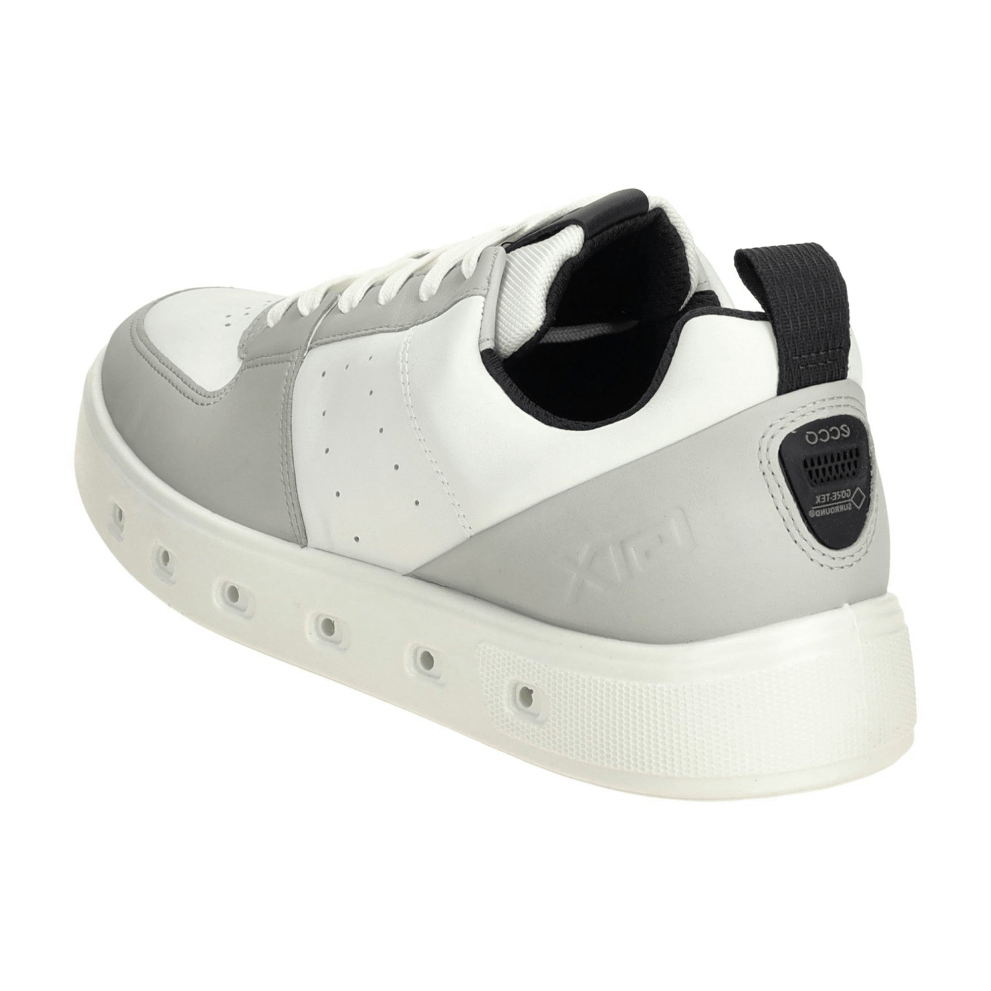 Ecco Street 720 Men's Shoes - Grey & White GORE-TEX Surround | Waterpr