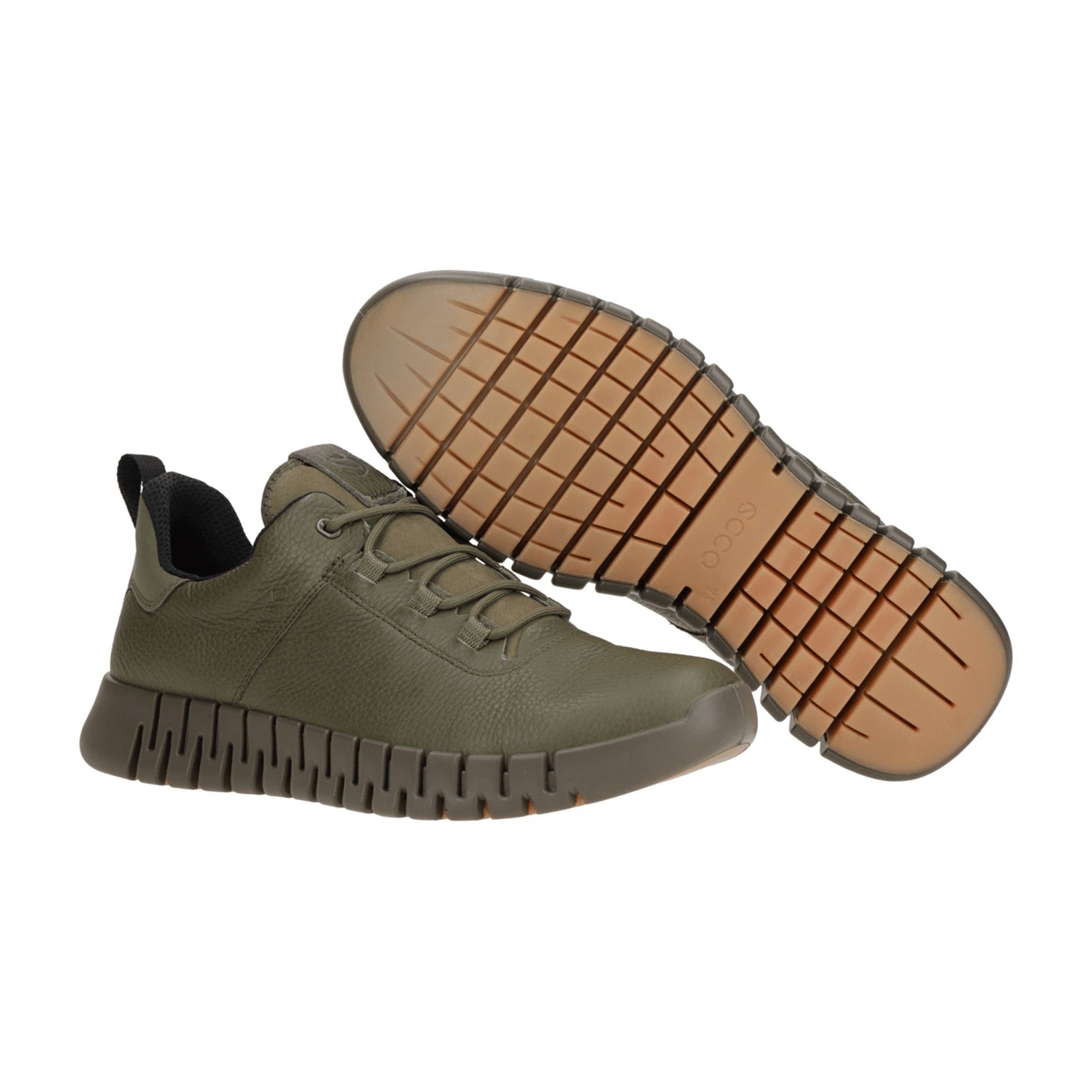 Ecco Gruuv Men's Green Sneakers - Waterproof GORE-TEX Casual Shoes 525224