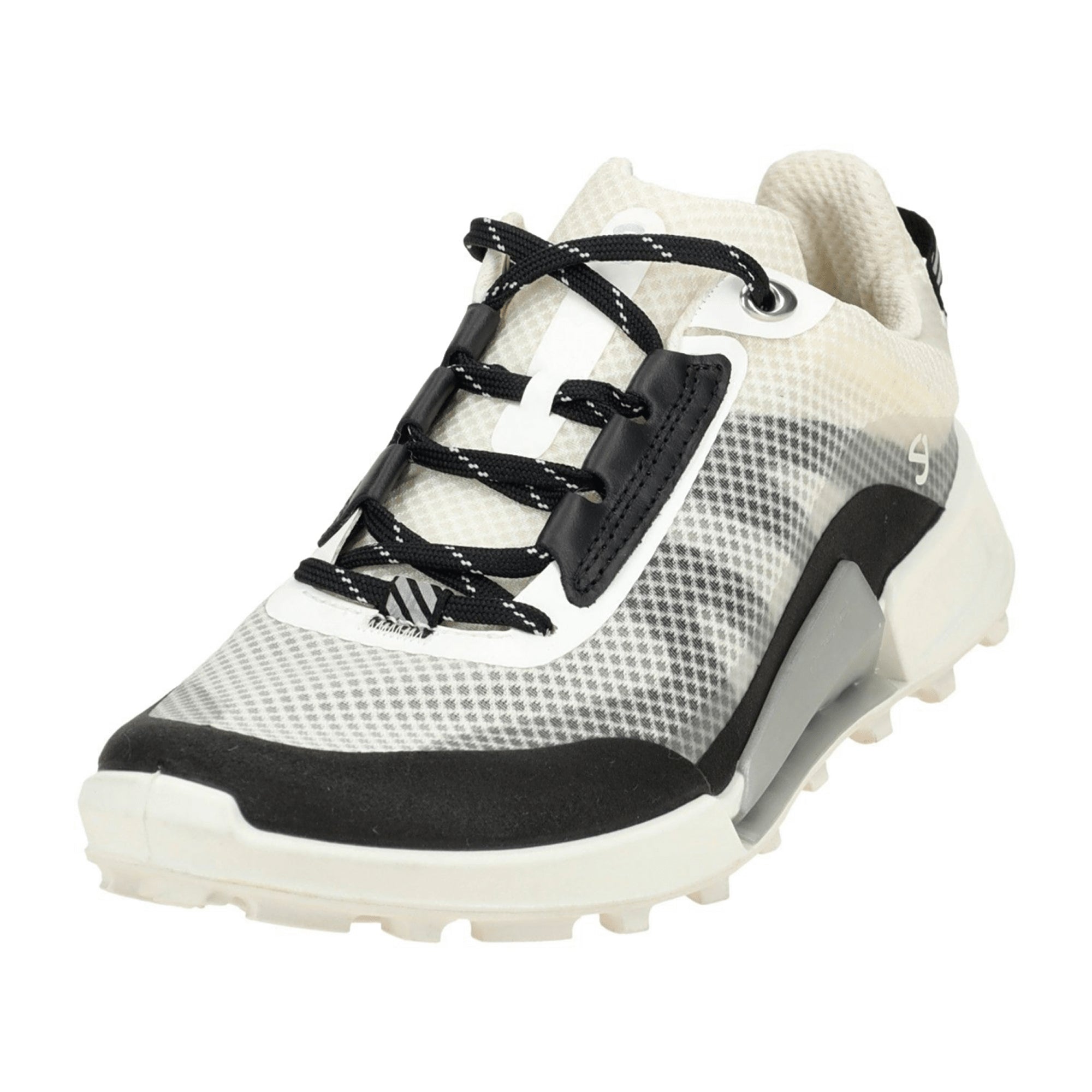 Ecco Biom X Mountain Women's Sneakers - Durable White & Black Outdoor Shoes, Style 823853