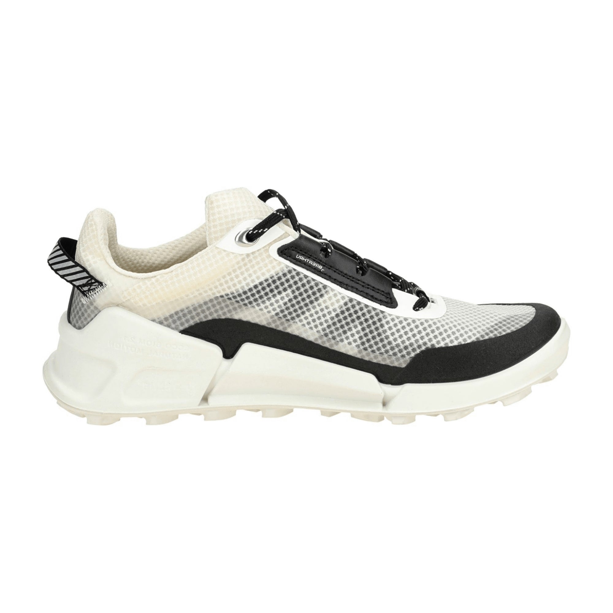 Ecco Biom X Mountain Women's Sneakers - Durable White & Black Outdoor Shoes, Style 823853