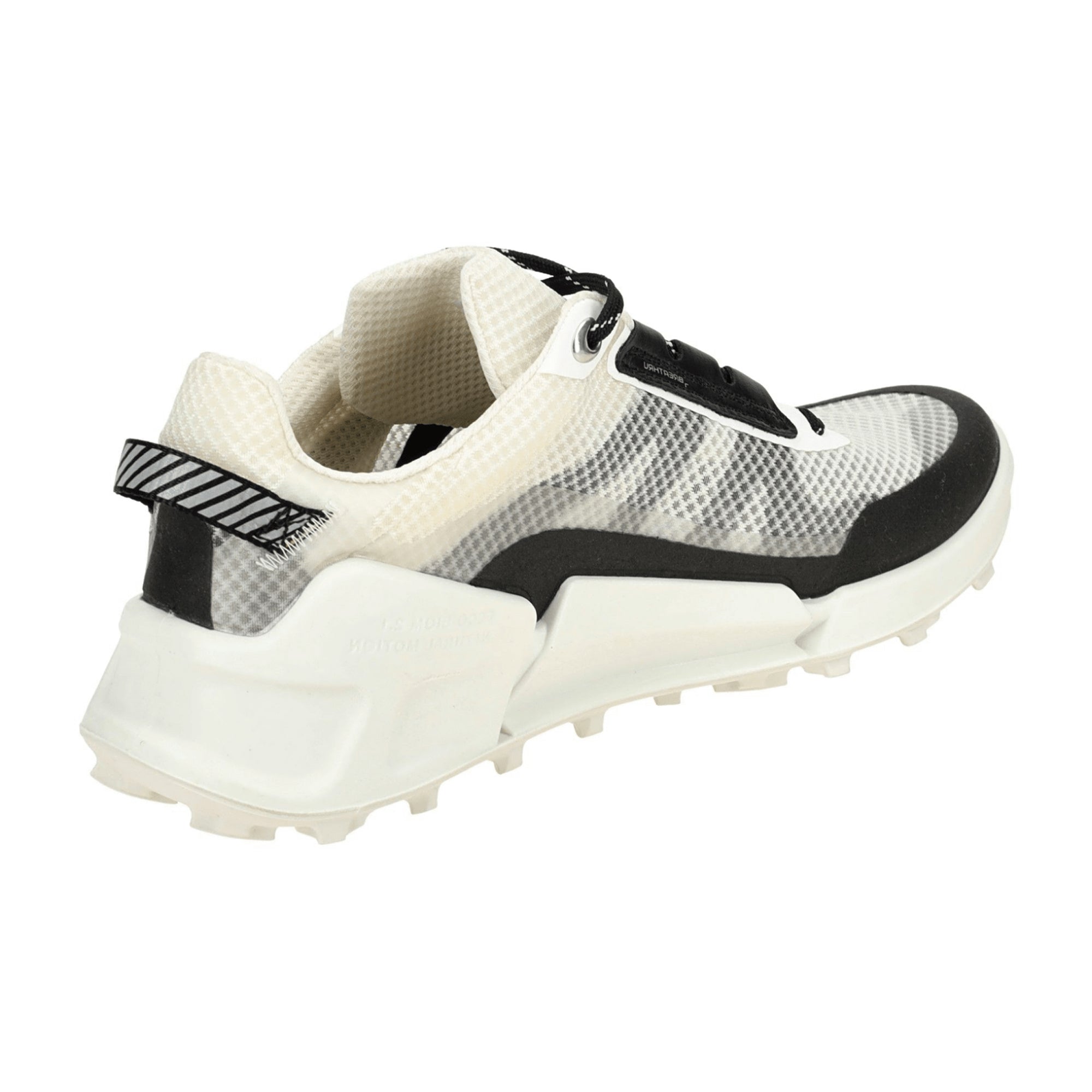 Ecco Biom X Mountain Women's Sneakers - Durable White & Black Outdoor Shoes, Style 823853