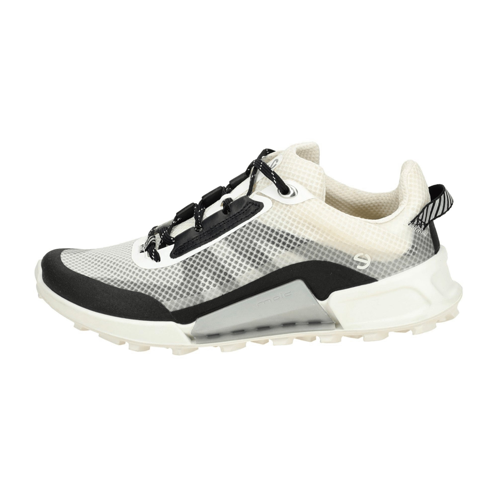 Ecco Biom X Mountain Women's Sneakers - Durable White & Black Outdoor Shoes, Style 823853