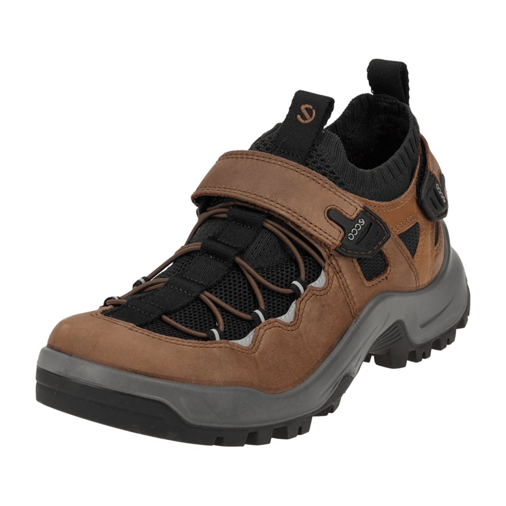 Ecco Offroad Men's Walking Sandals 822334 - Durable Outdoor Klett Shoes in Brown