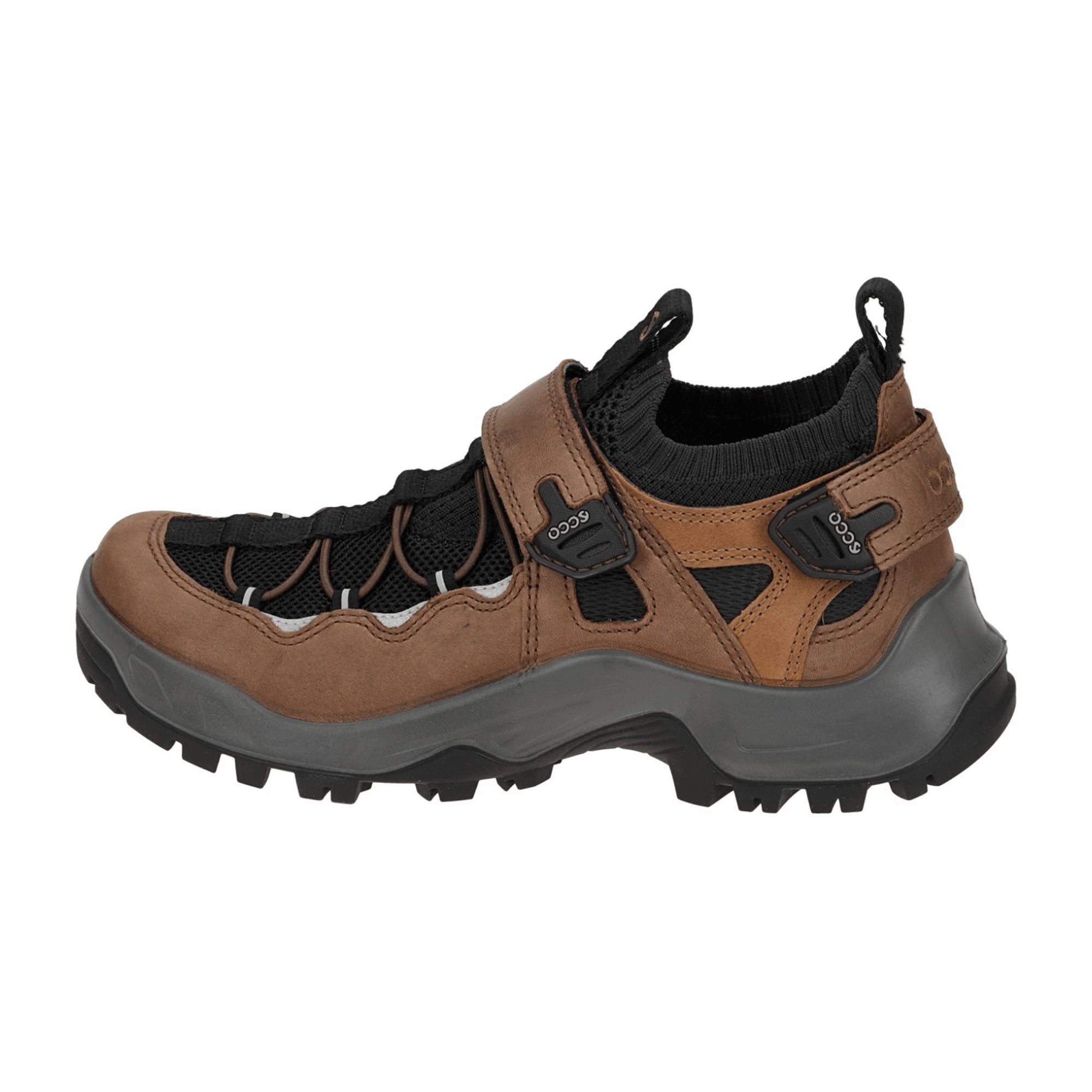 Ecco Offroad Men's Walking Sandals 822334 - Durable Outdoor Klett Shoes in Brown