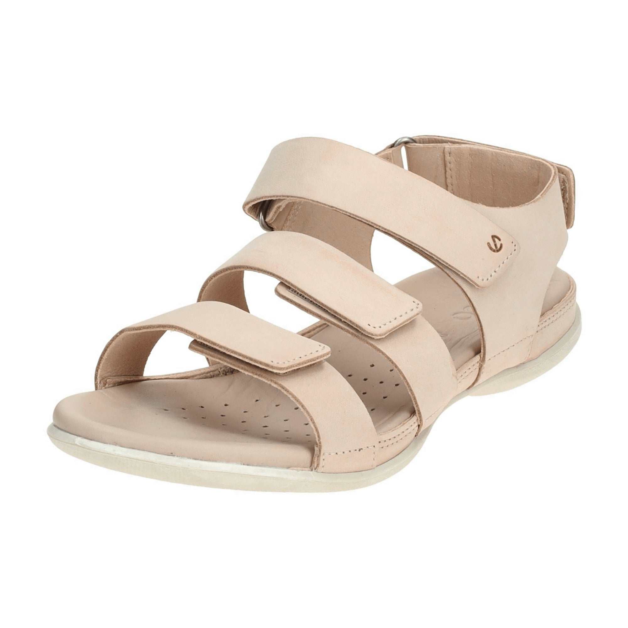 Ecco Flash Women's Pink Nubuck Sandals with Velcro Closure