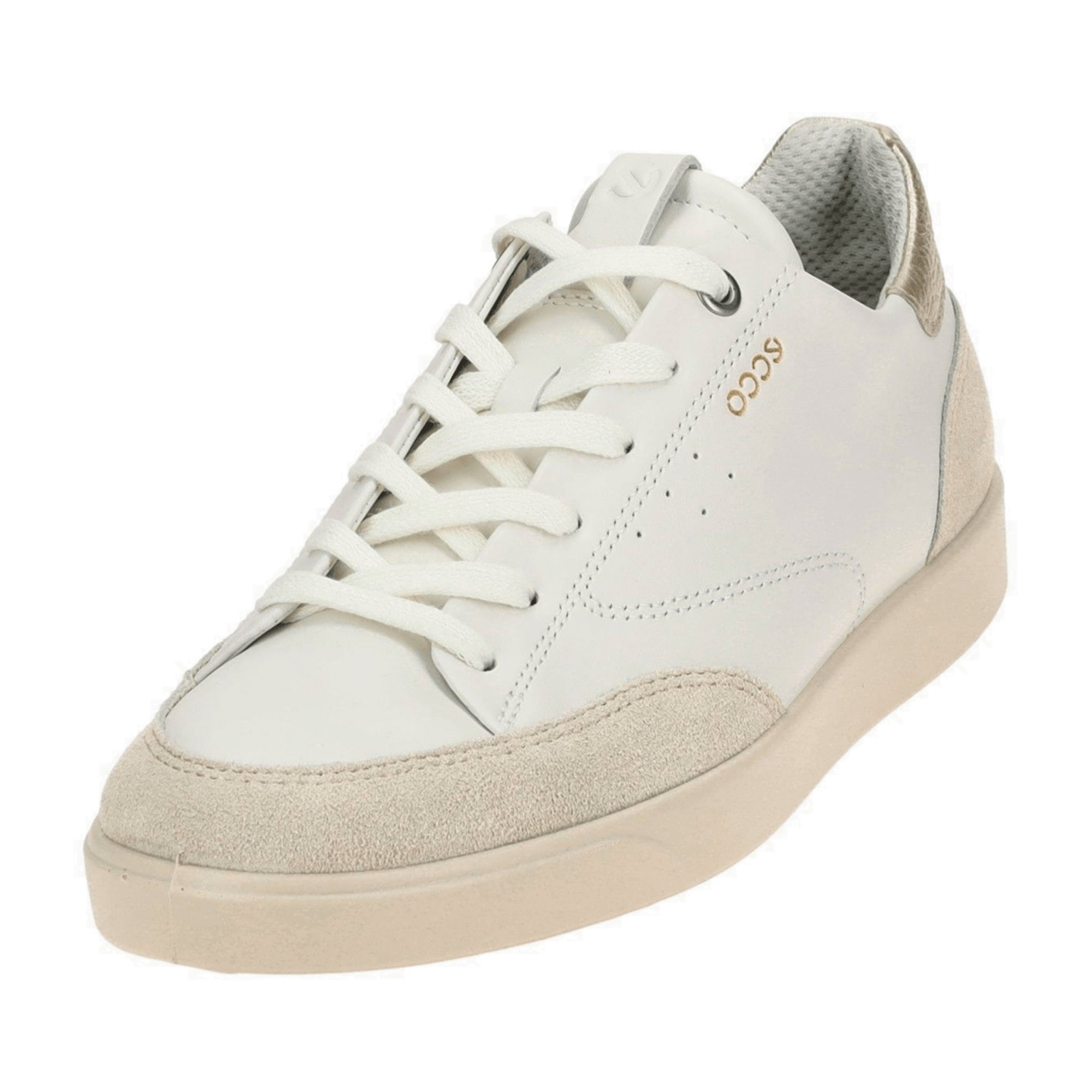 Ecco Street Lite Women's Sneakers - Durable & Stylish Casual Shoes in White/Beige, Model 212853