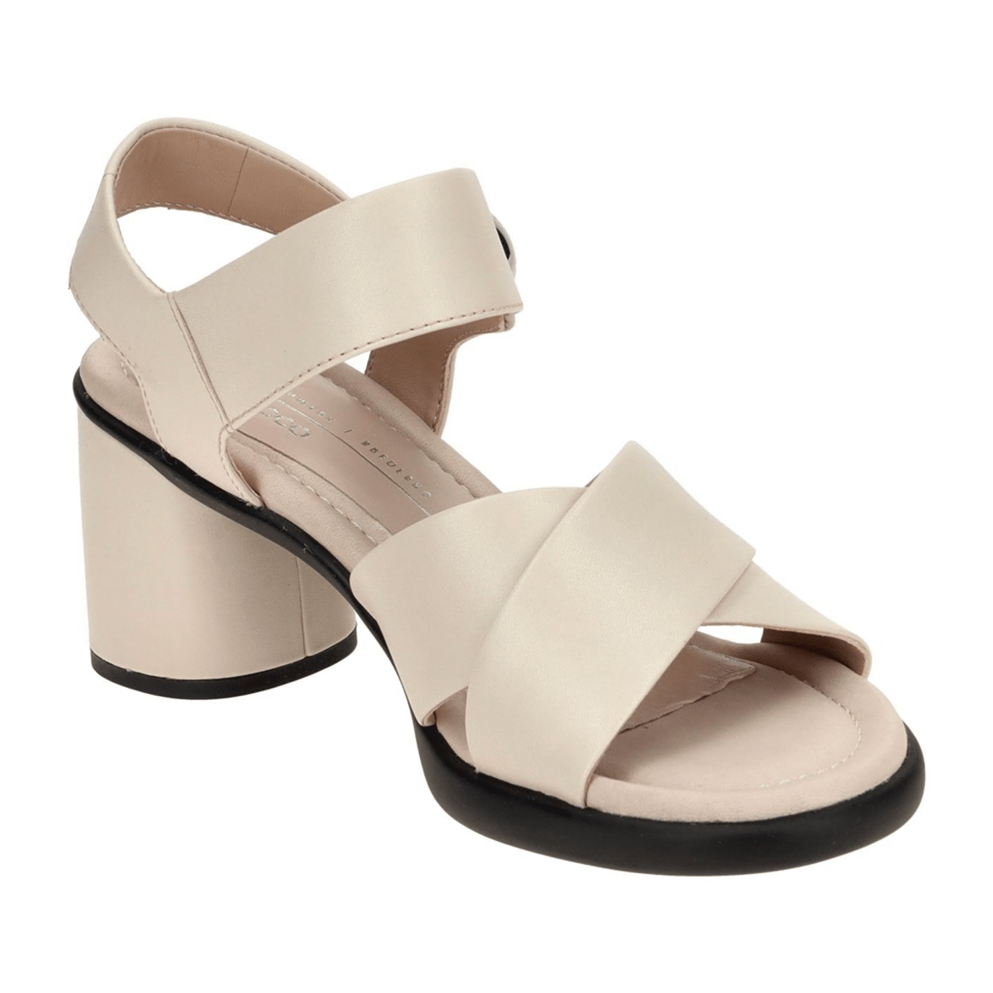Ecco Sculpted Women's Strappy Sandals - Durable & Stylish Beige Sandalettes, Model 222893