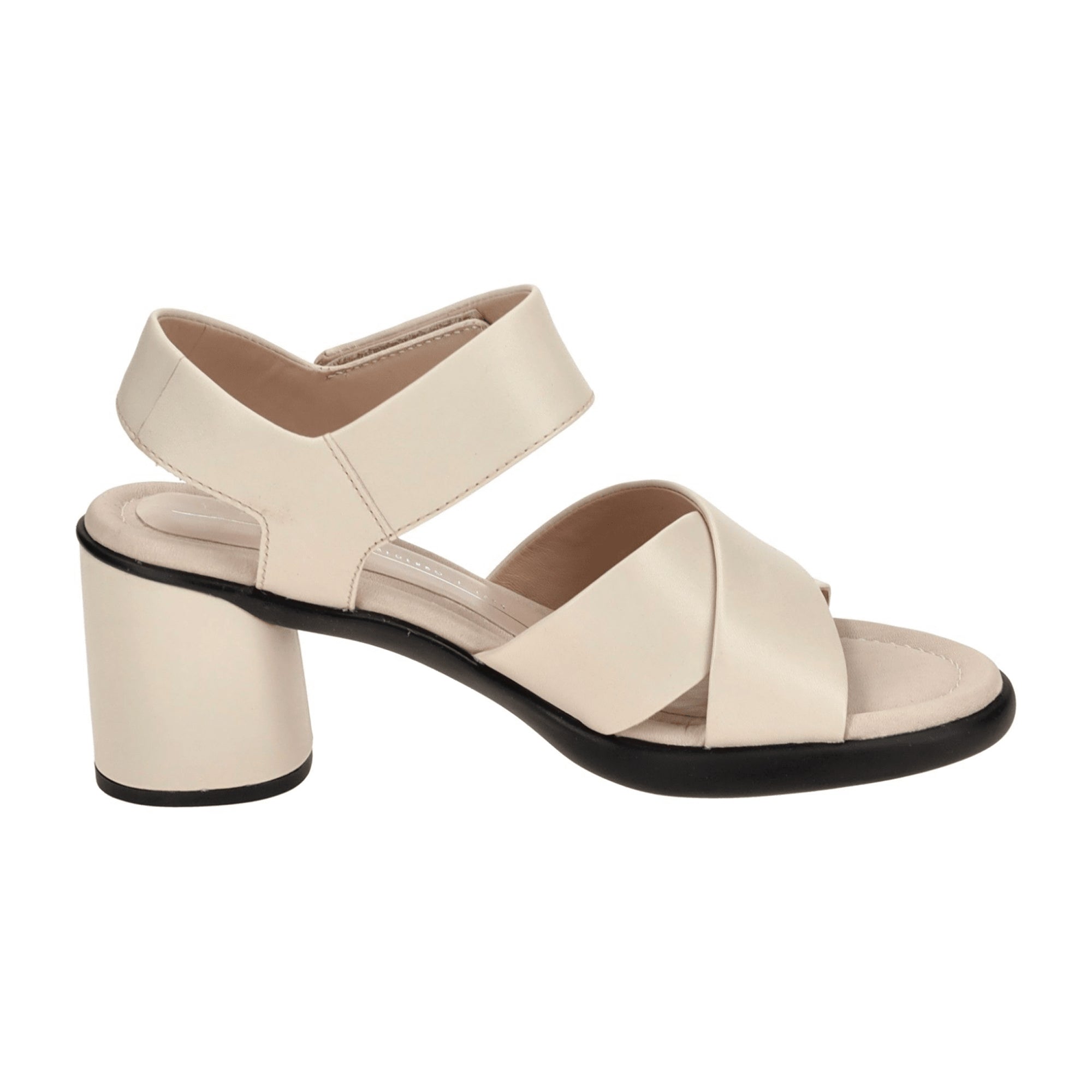 Ecco Sculpted Women's Strappy Sandals - Durable & Stylish Beige Sandalettes, Model 222893