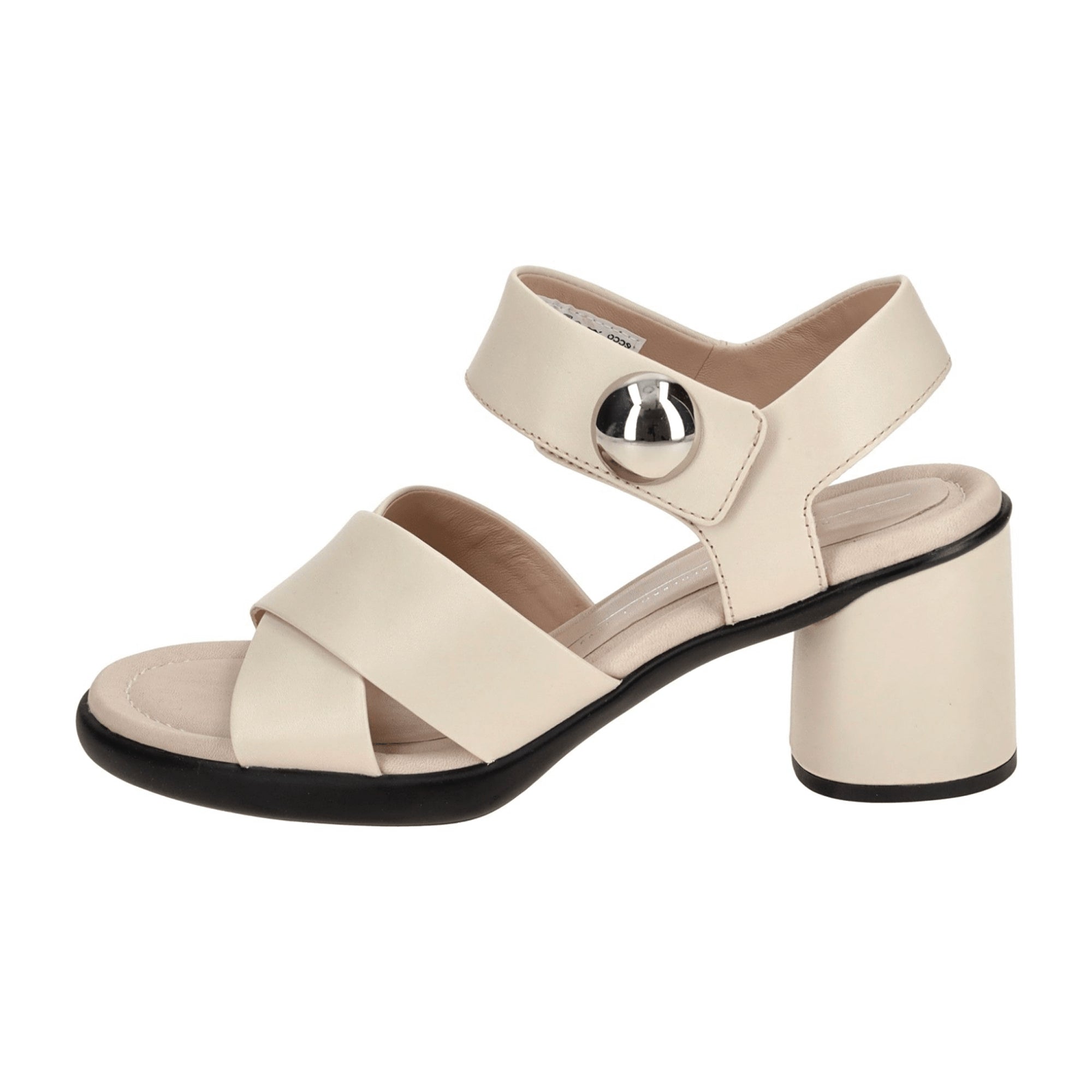 Ecco Sculpted Women's Strappy Sandals - Durable & Stylish Beige Sandalettes, Model 222893