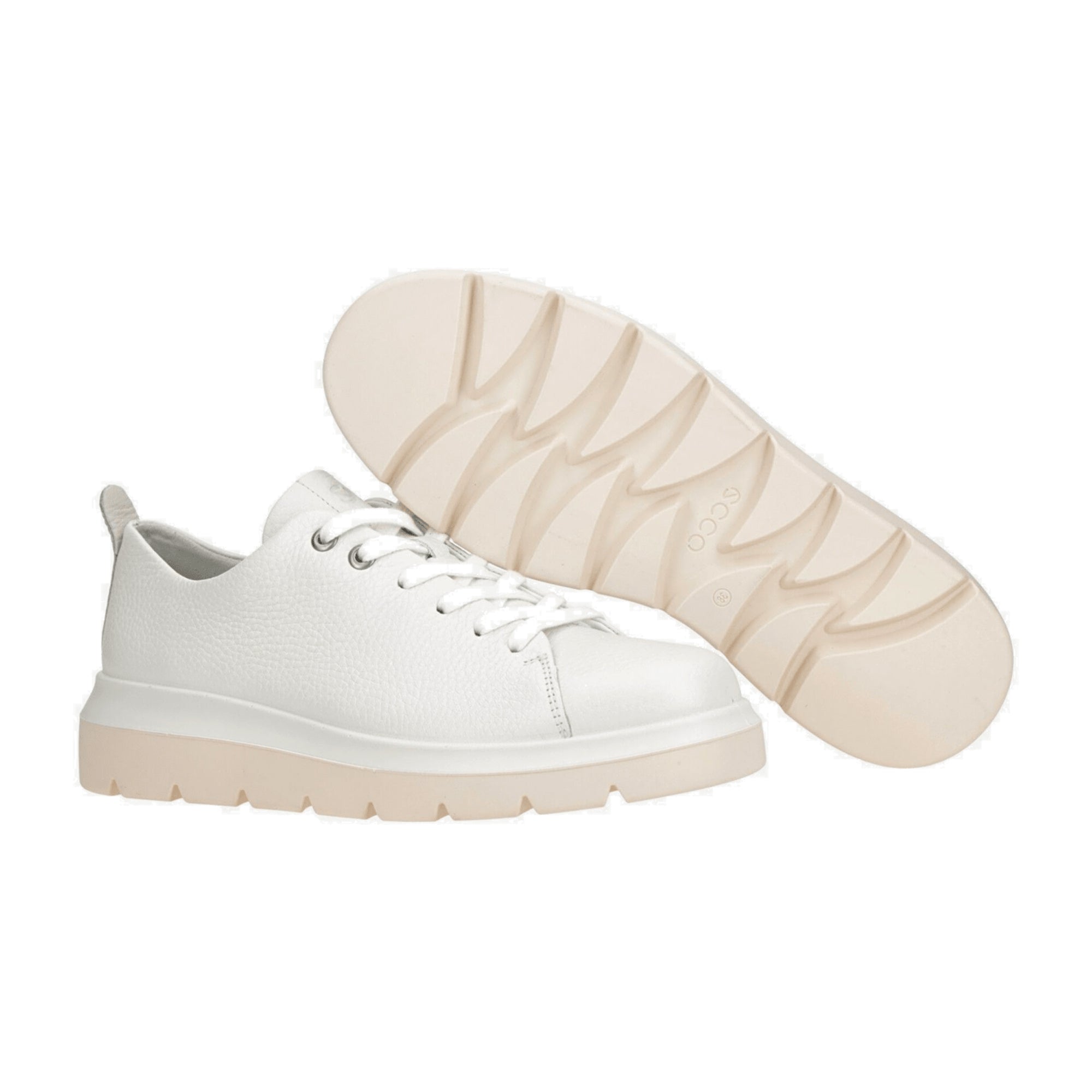 Ecco Nouvelle Women's White Sneakers 216203, Fashion and Comfort Combined