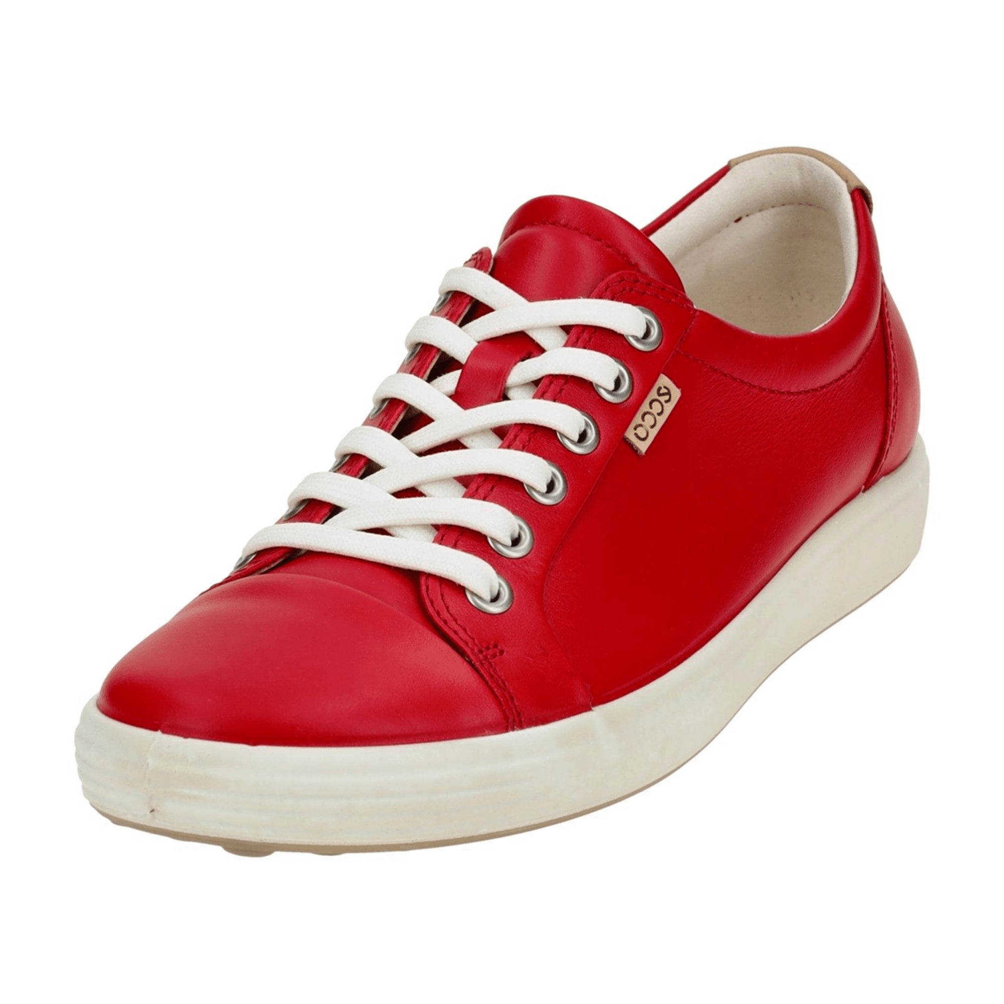 Ecco Soft 7 Women's Red Sneakers - Durable & Stylish Chili Red Casual Shoes, SKU 430003