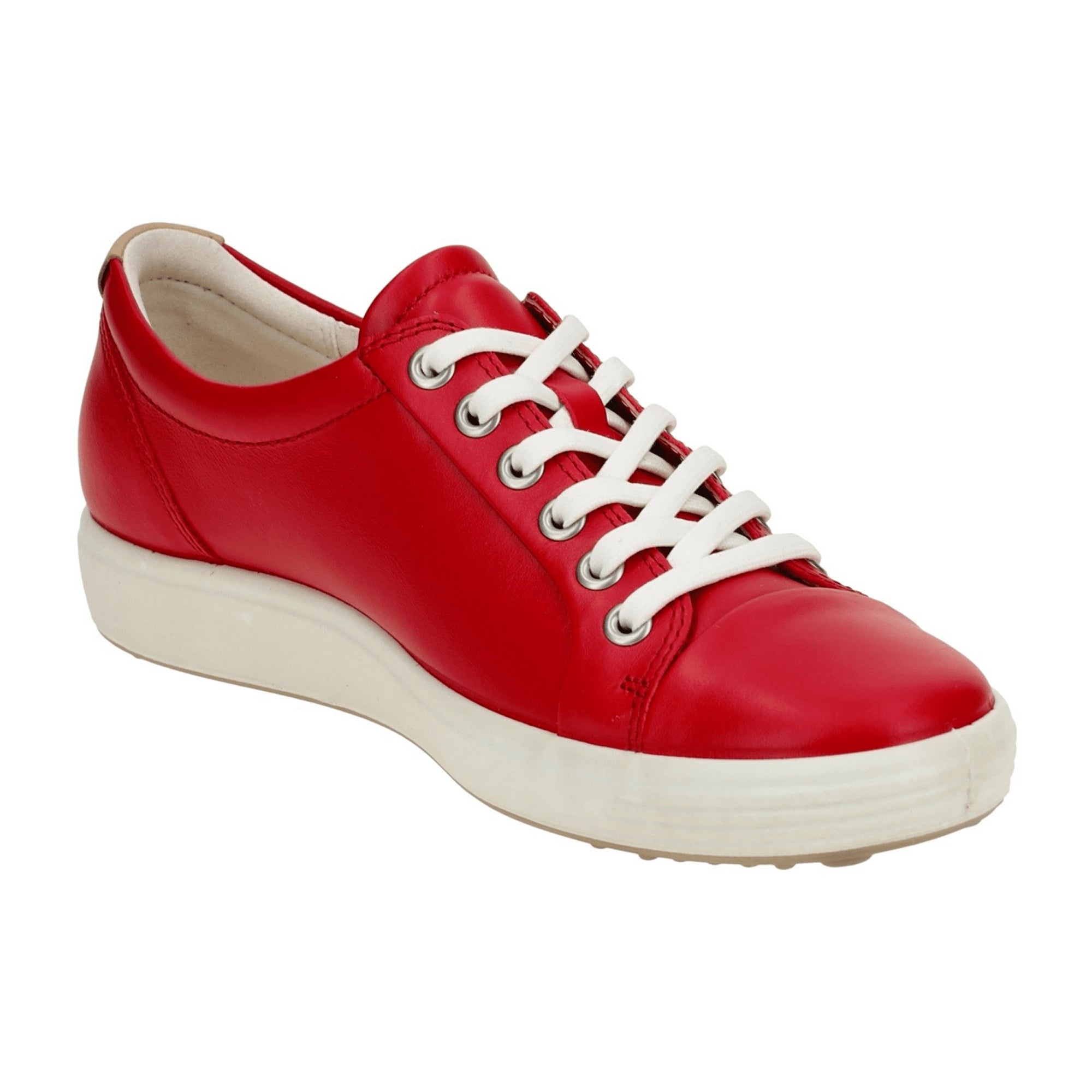 Ecco Soft 7 Women's Red Sneakers - Durable & Stylish Chili Red Casual Shoes, SKU 430003