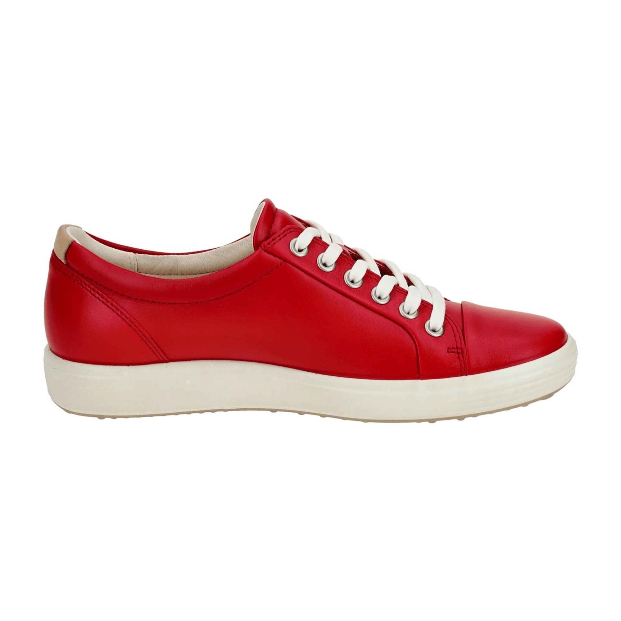 Ecco Soft 7 Women's Red Sneakers - Durable & Stylish Chili Red Casual Shoes, SKU 430003