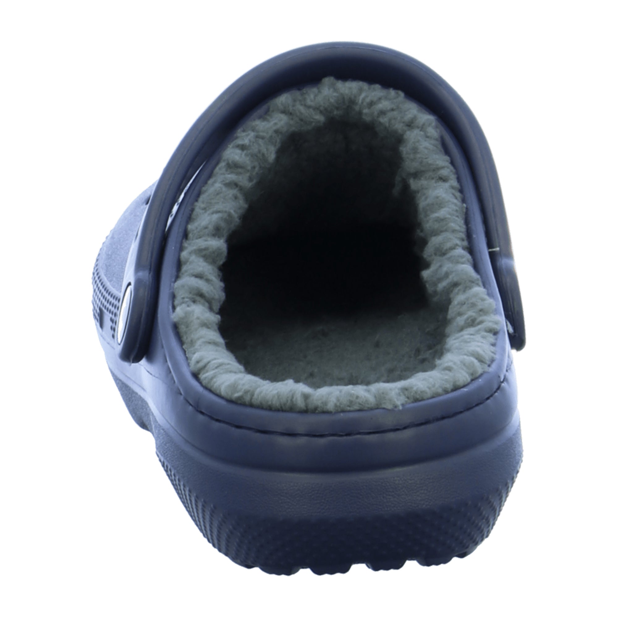 Crocs Classic Lined Clogs for Men, Navy/Charcoal Blue - Cozy Fleece Lining