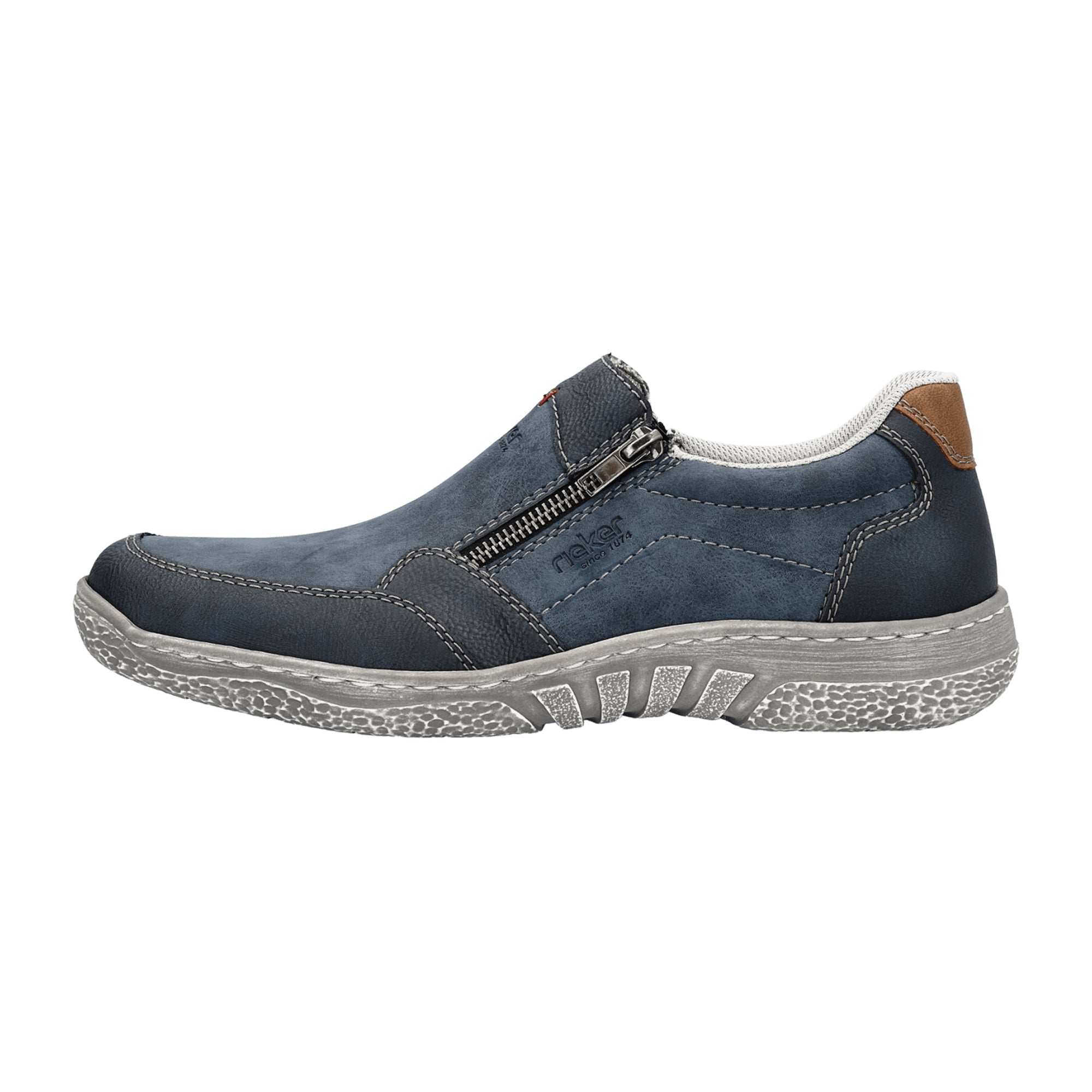 Rieker FSK Men's Blue Slip-On Loafers Comfortable Casual Shoes
