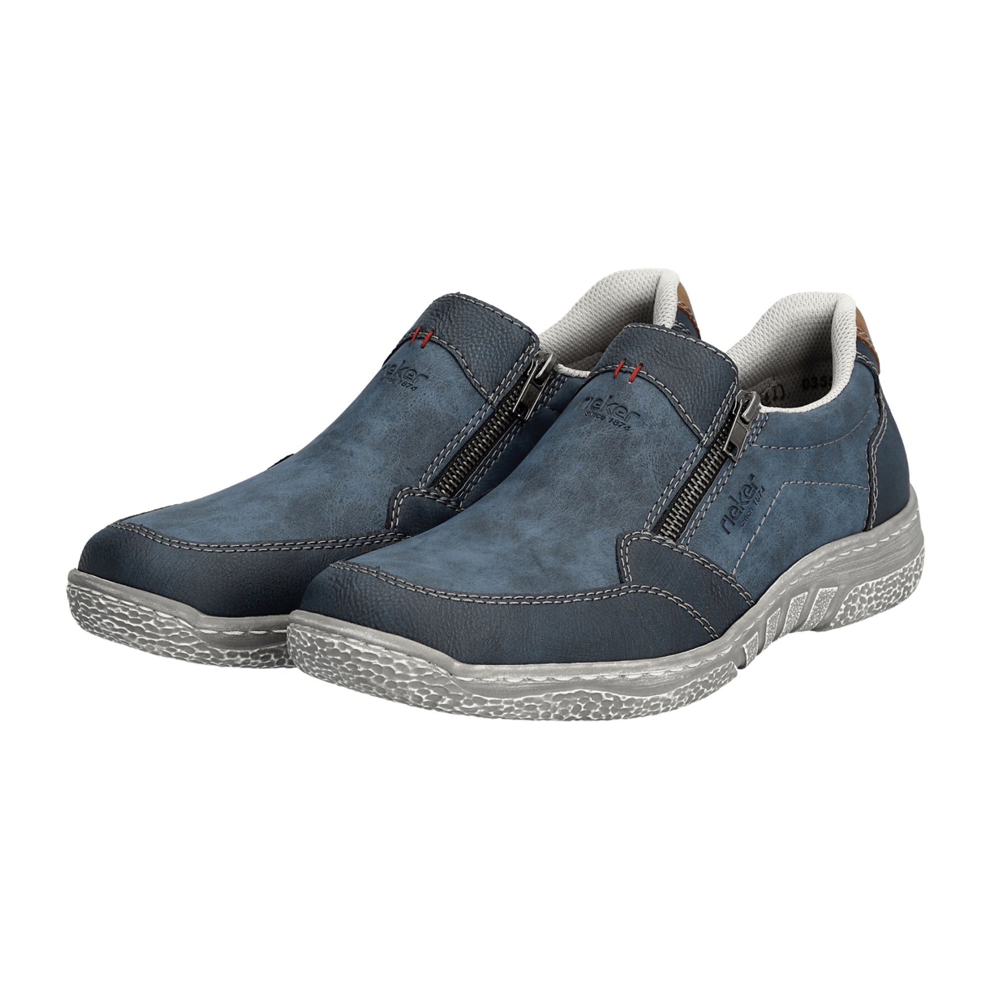 Rieker FSK Men's Blue Slip-On Loafers Comfortable Casual Shoes
