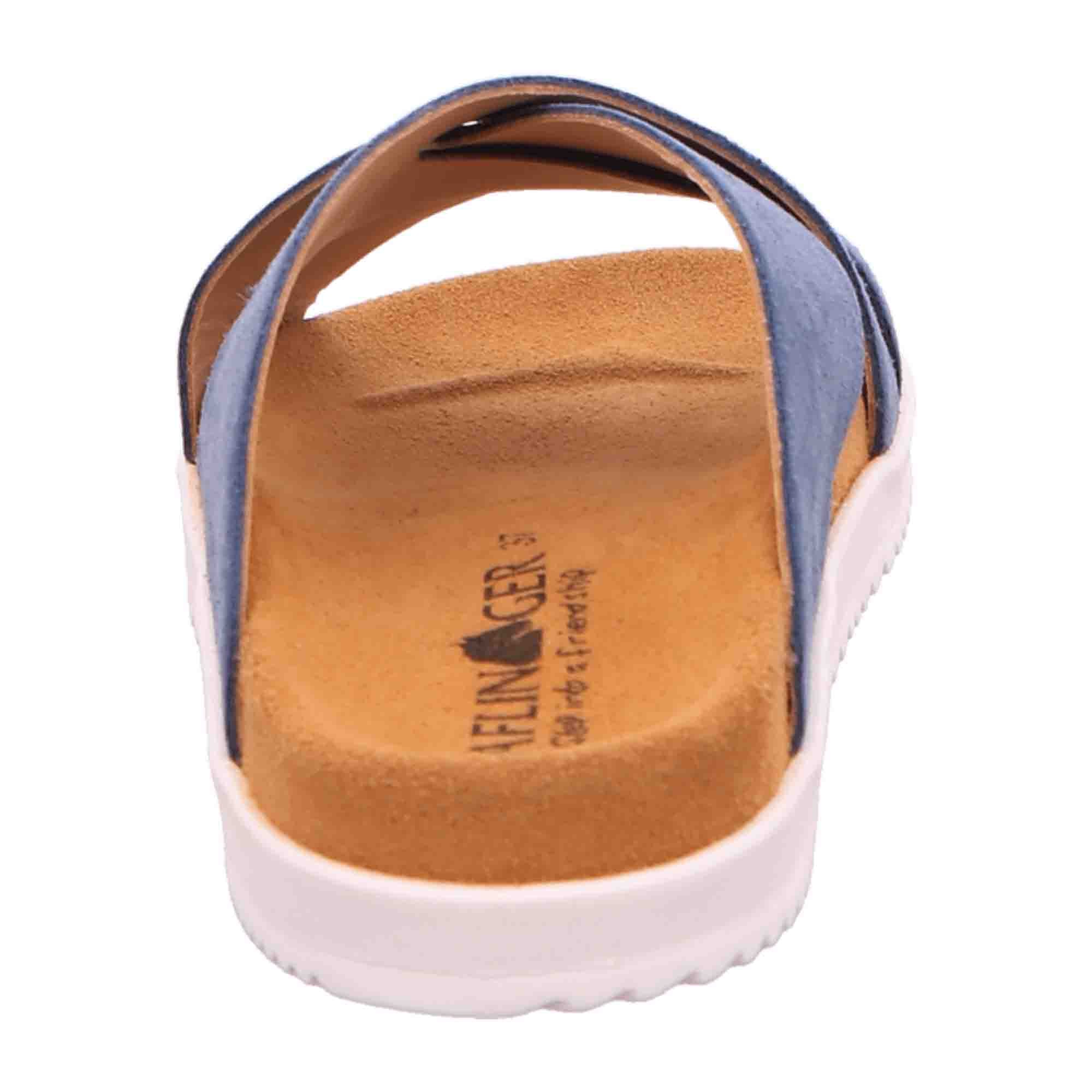 Haflinger Sienna Women's Summer Slides - Stylish Blue Comfort Sandals