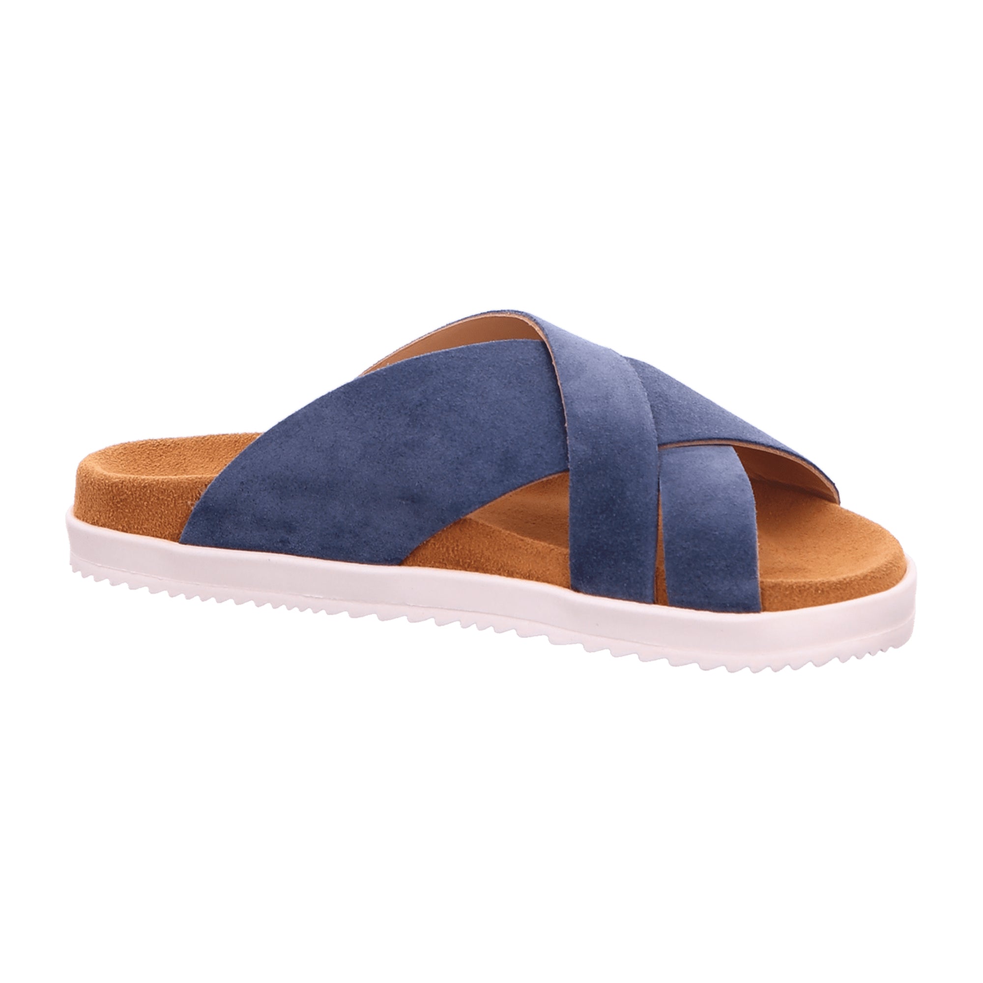 Haflinger Sienna Women's Summer Slides - Stylish Blue Comfort Sandals