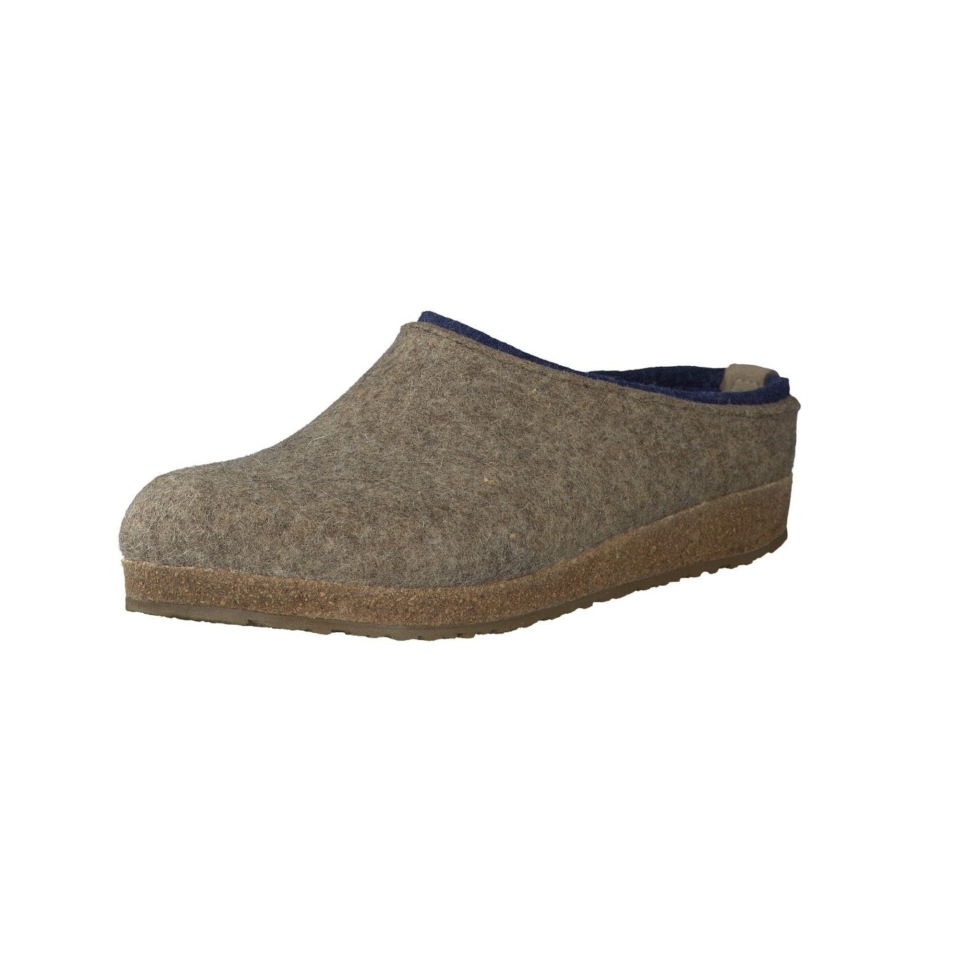 Haflinger Grizzly Kris Slippers Clogs Mules Wool Felt Scuffs Slip On House Brown - Bartel-Shop