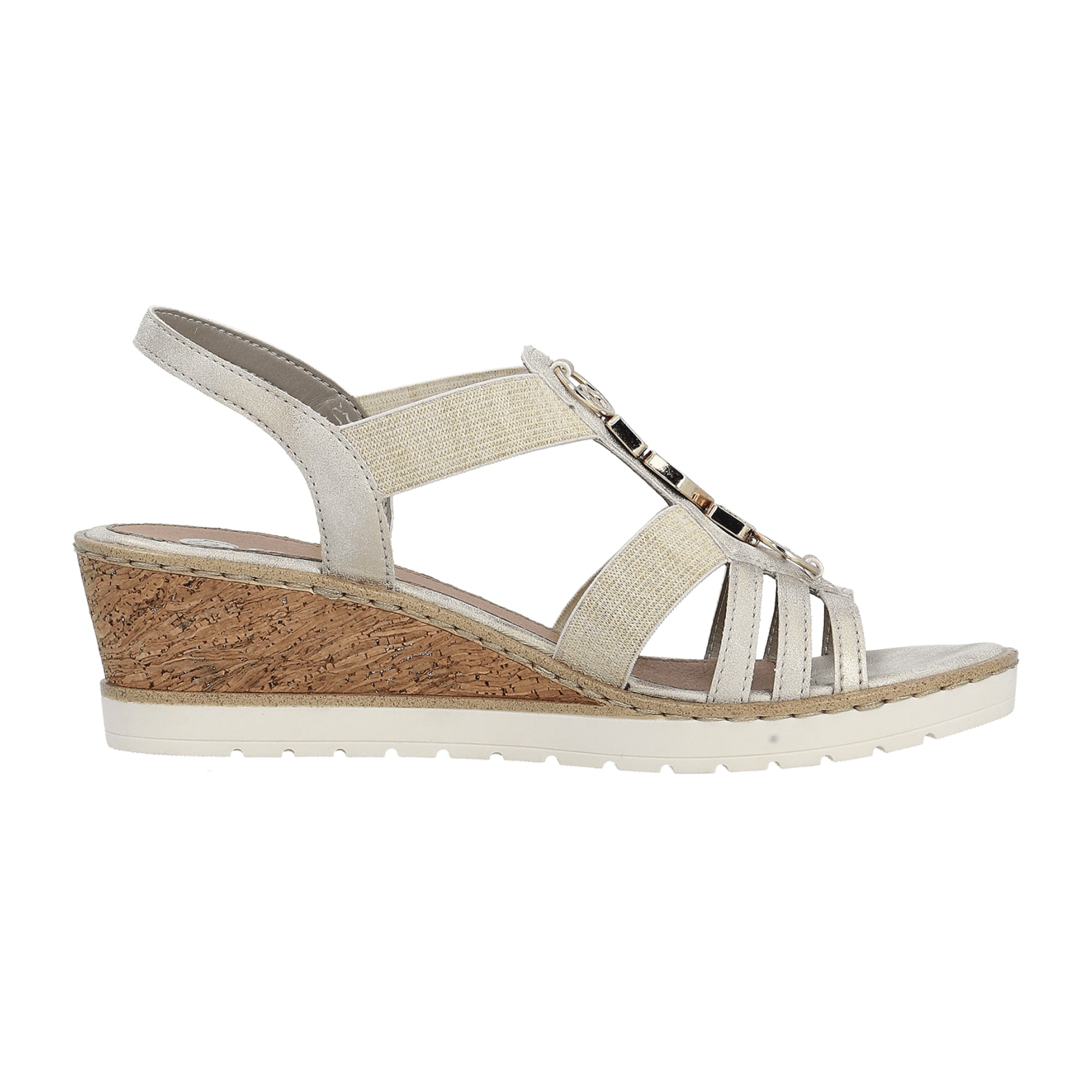 Remonte Beige Wedge Sandals for Women