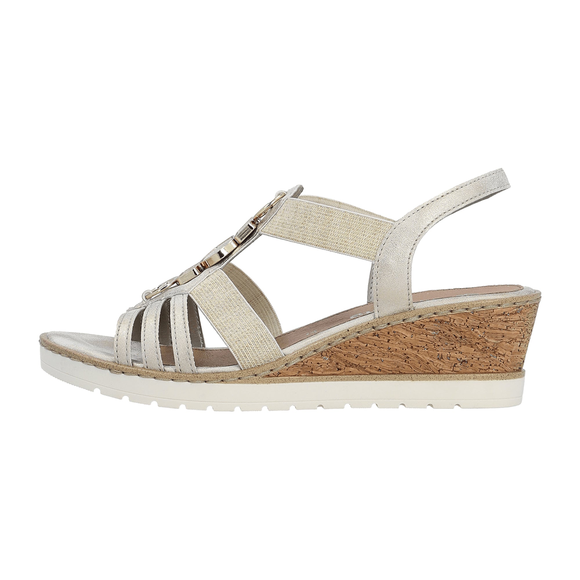 Remonte Beige Wedge Sandals for Women