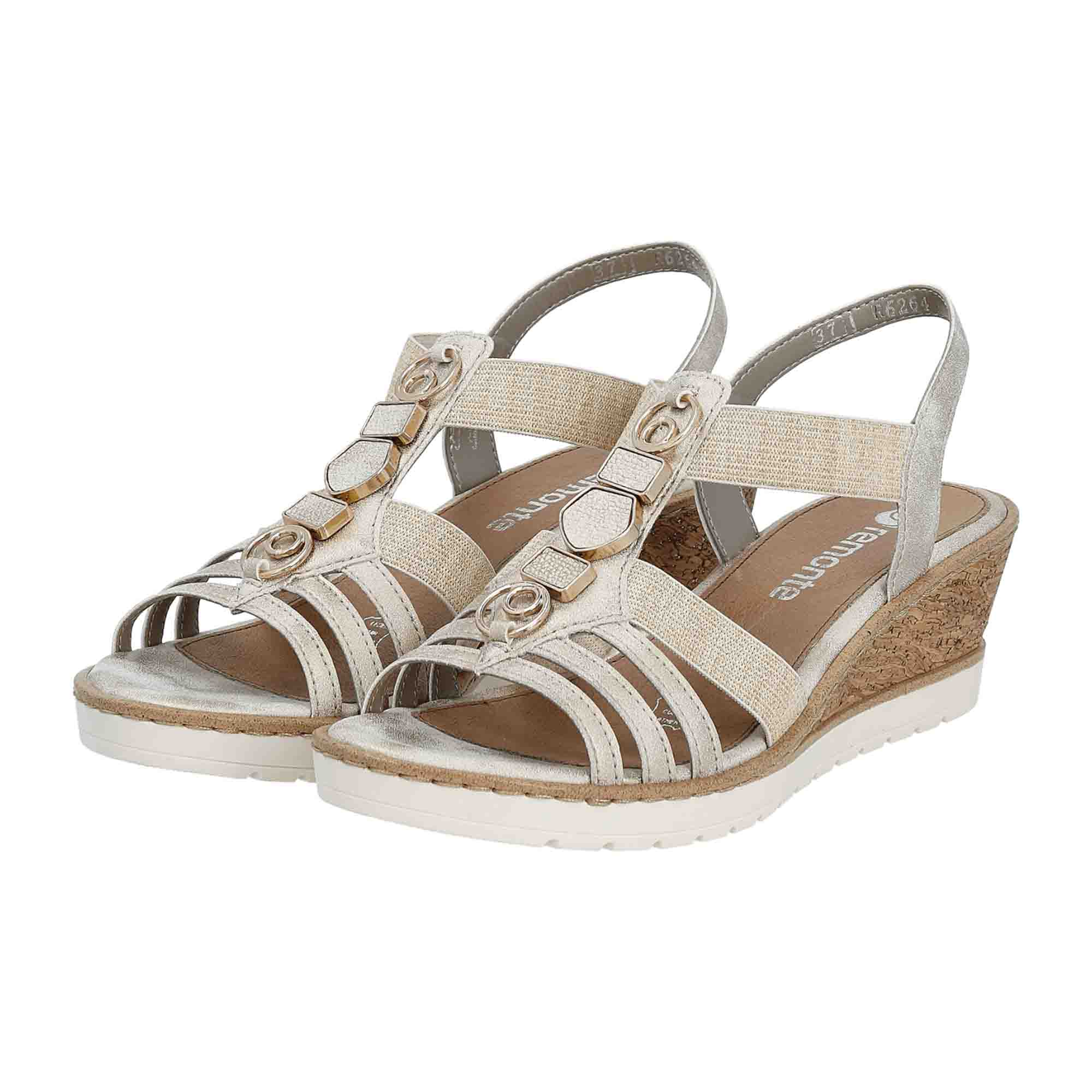 Remonte Beige Wedge Sandals for Women