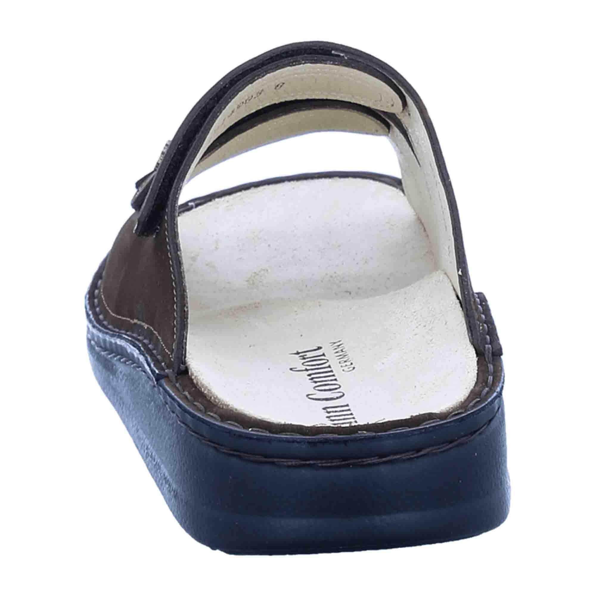 Finn Comfort Korfu Men's Slide Sandal - Coffee Brown, Leather (Oilbuk)