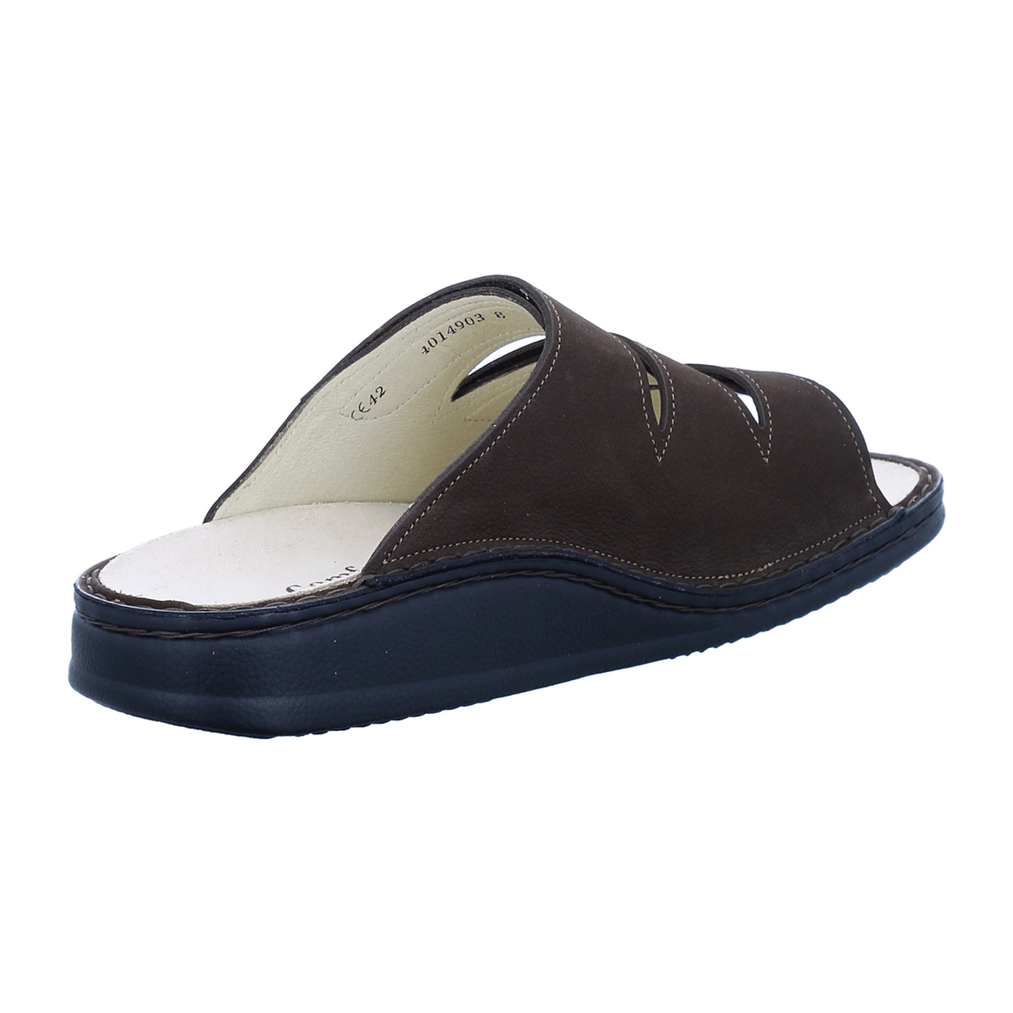Finn Comfort Korfu Men's Slide Sandal - Coffee Brown, Leather (Oilbuk)
